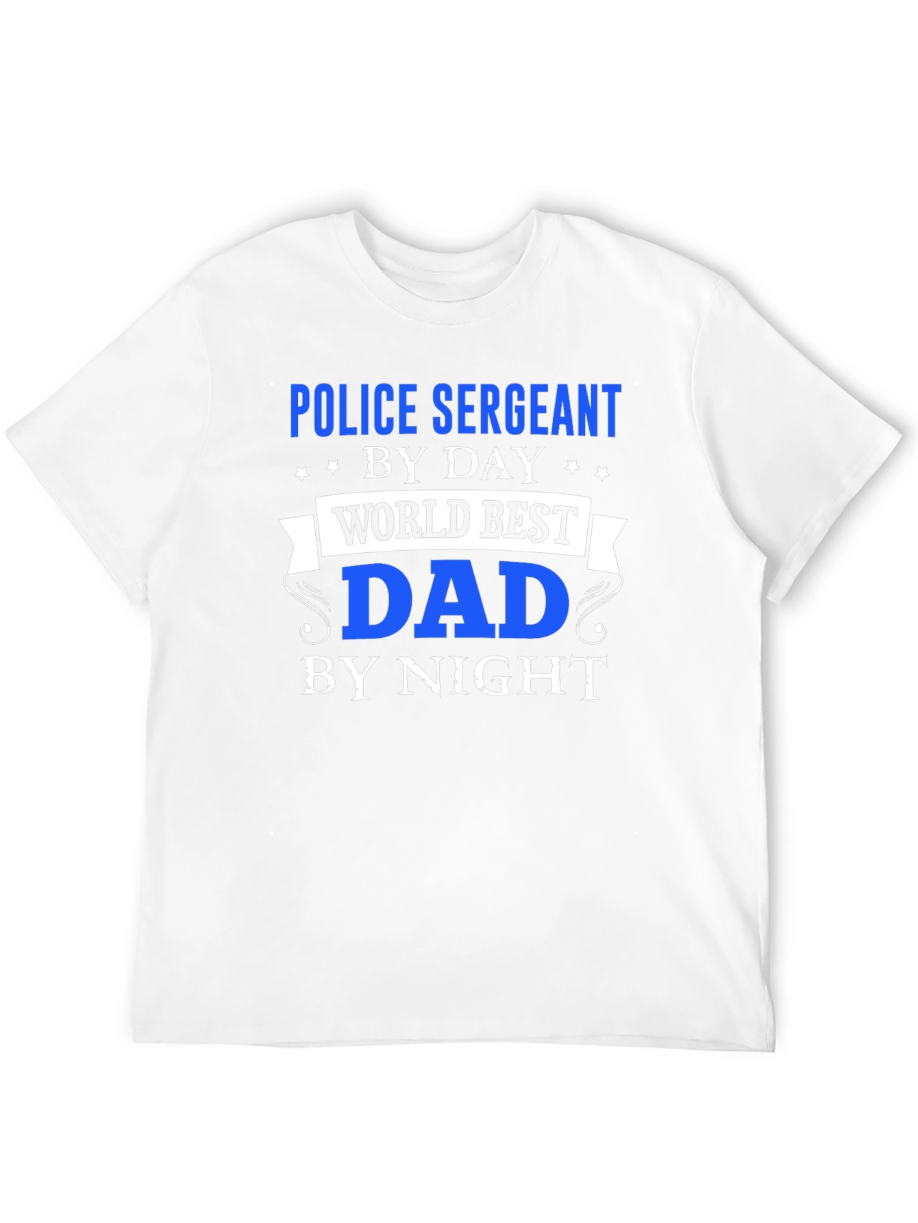 Police Sergeant Dad T-Shirt - Day & Night