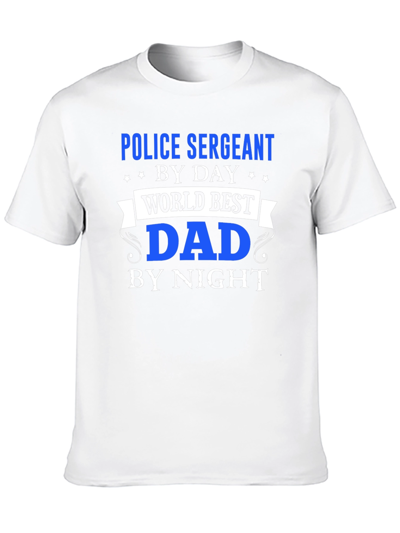 Police Sergeant Dad T-Shirt - Day & Night