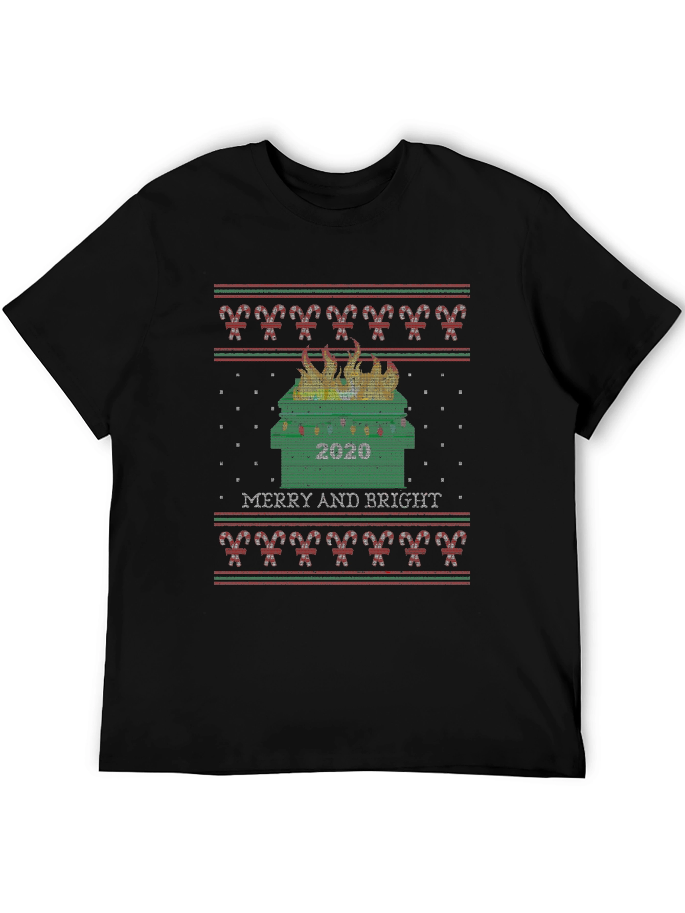 2020 Dumpster Fire Christmas Ugly Sweater Tee