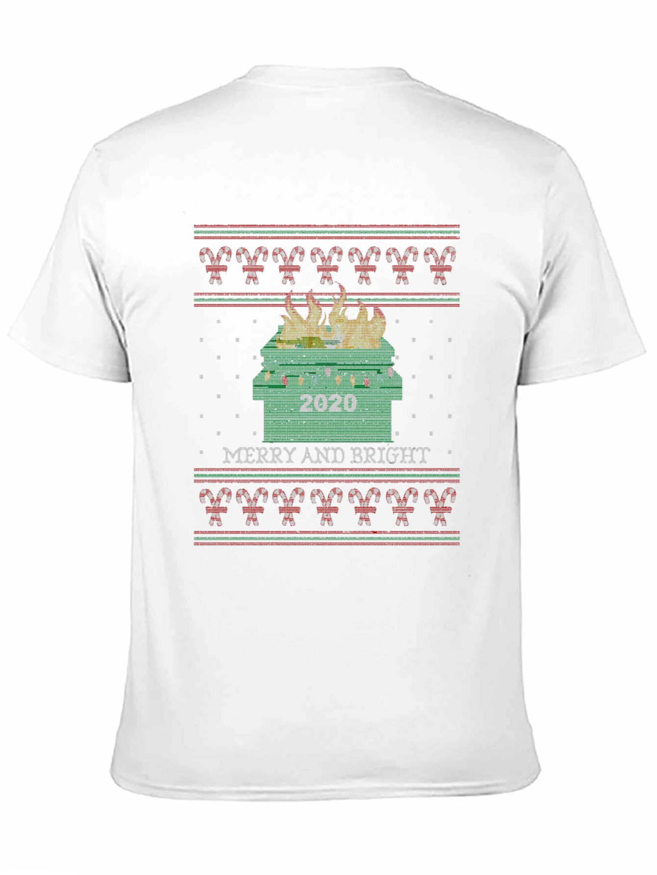 2020 Dumpster Fire Christmas Ugly Sweater Tee
