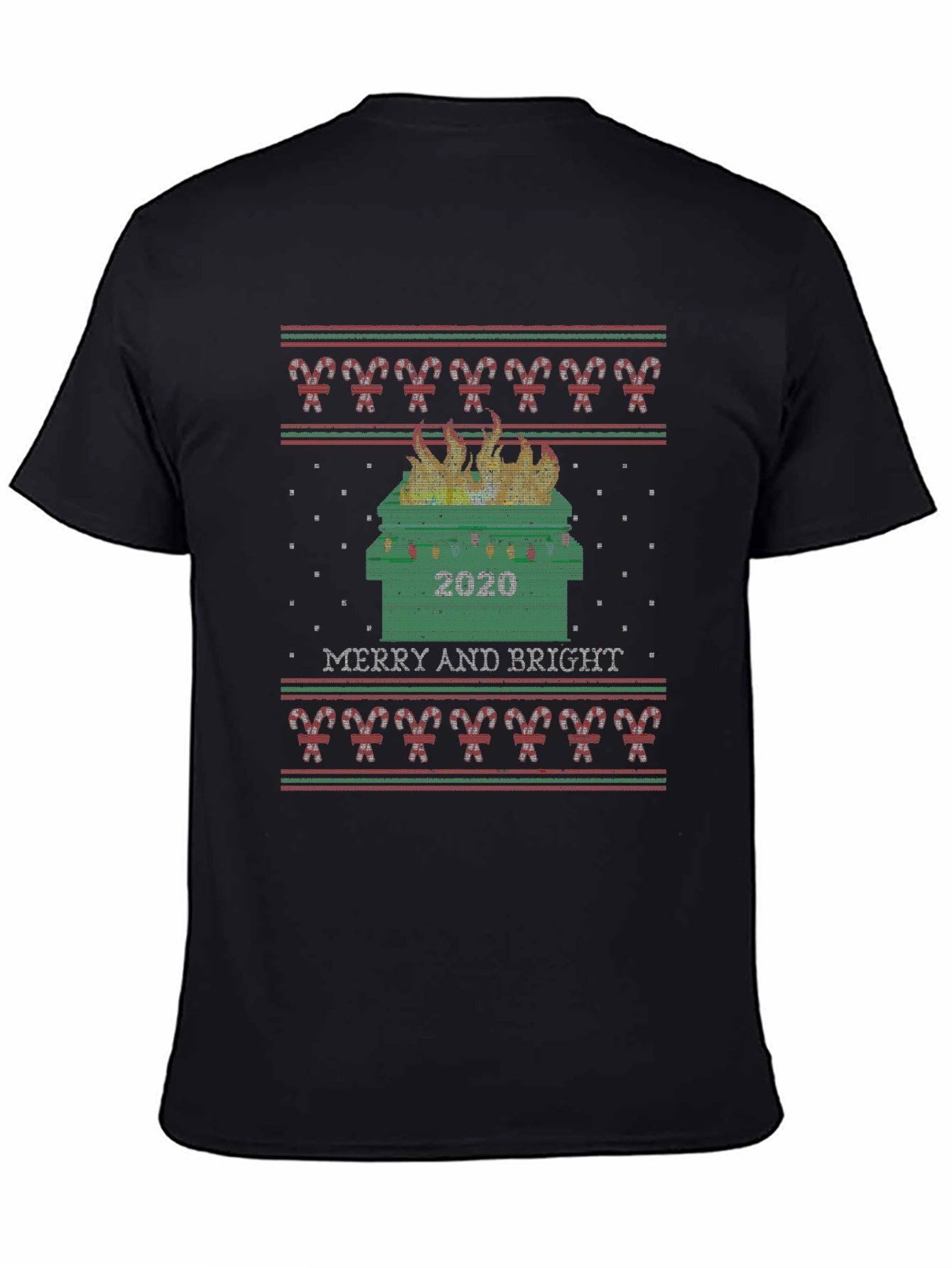2020 Dumpster Fire Christmas Ugly Sweater Tee