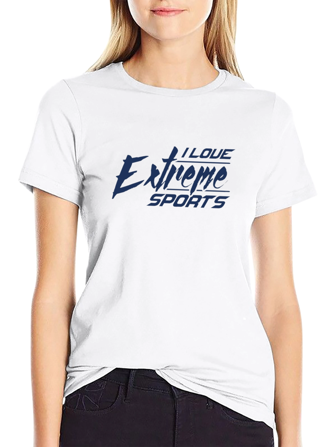 I Love Extreme Sports Black T-Shirt