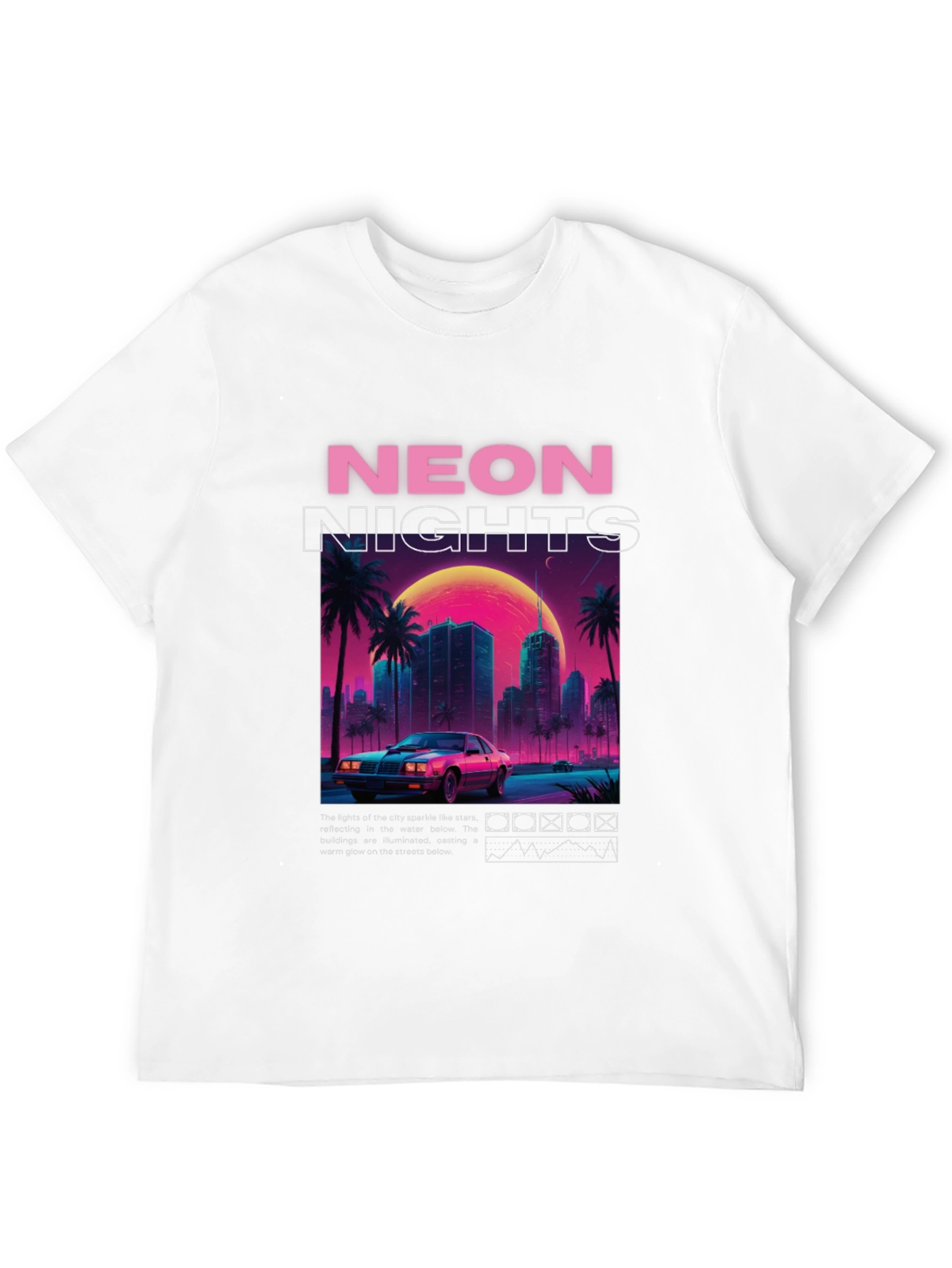 Neon Nights Graphic T-Shirt - Retro 80s Style