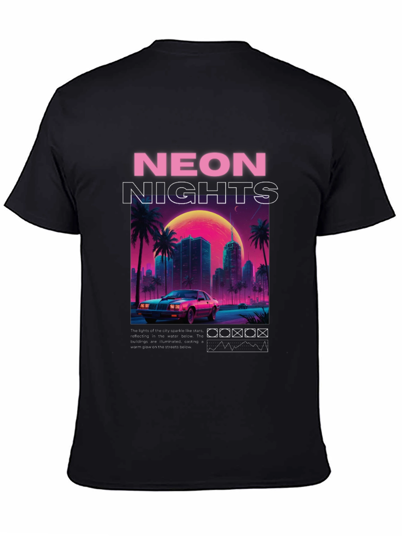 Neon Nights Graphic T-Shirt - Retro 80s Style