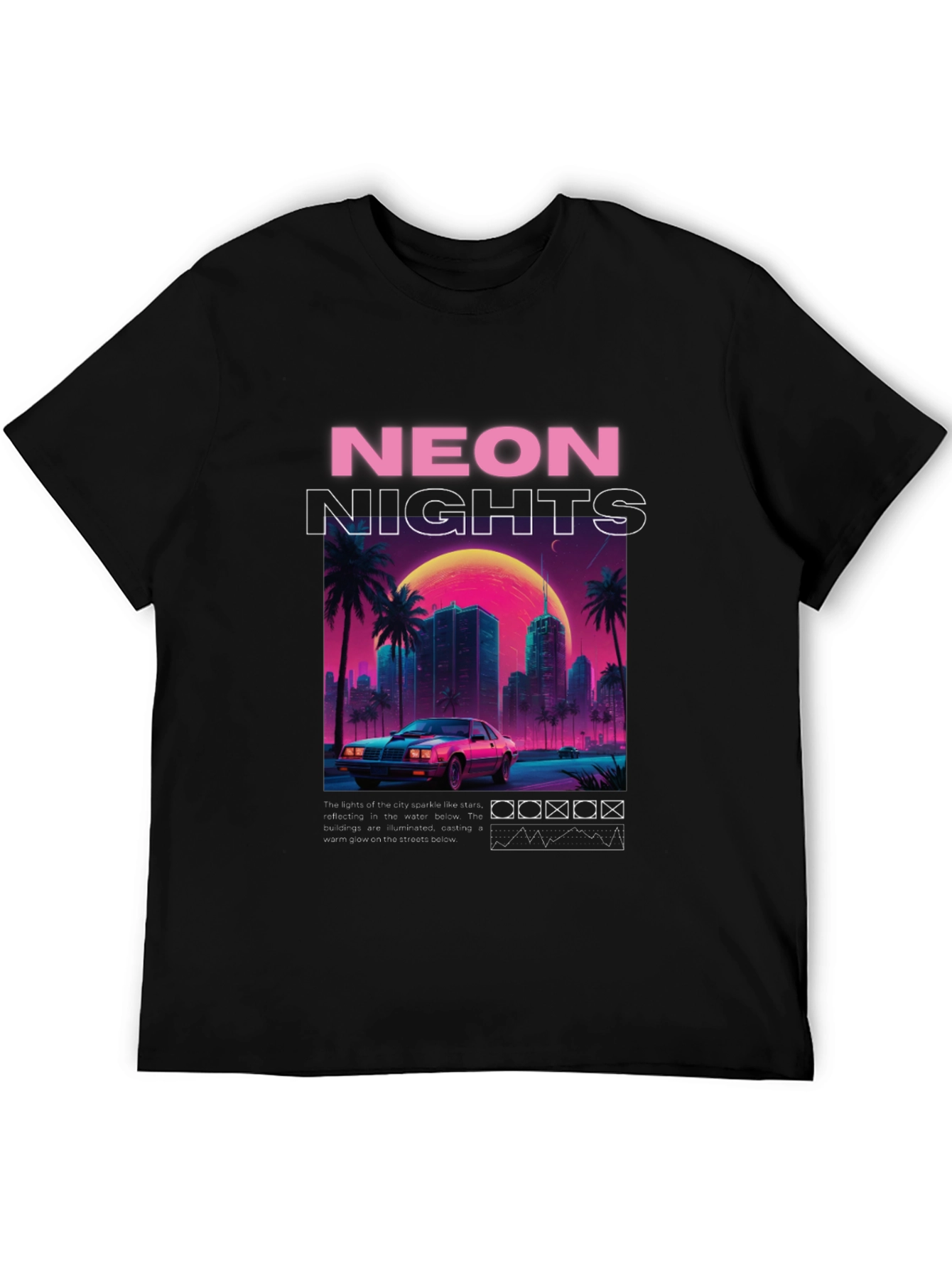 Neon Nights Graphic T-Shirt - Retro 80s Style