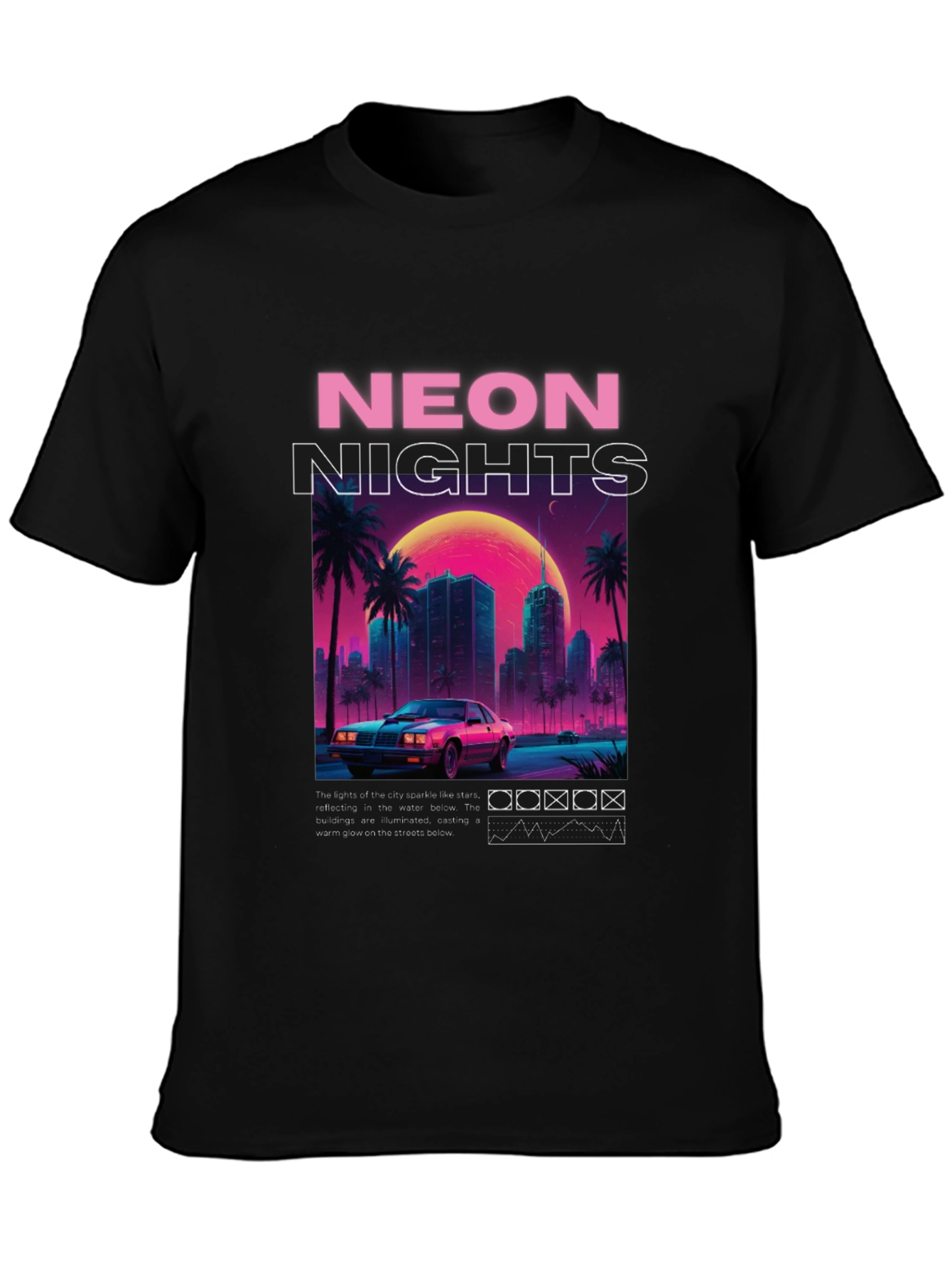 Neon Nights Graphic T-Shirt - Retro 80s Style