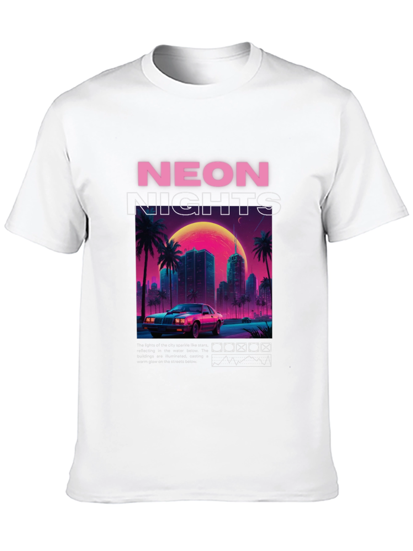 Neon Nights Graphic T-Shirt - Retro 80s Style