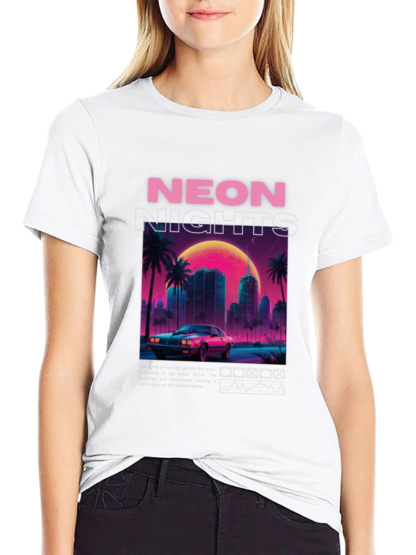Neon Nights Graphic T-Shirt - Retro 80s Style
