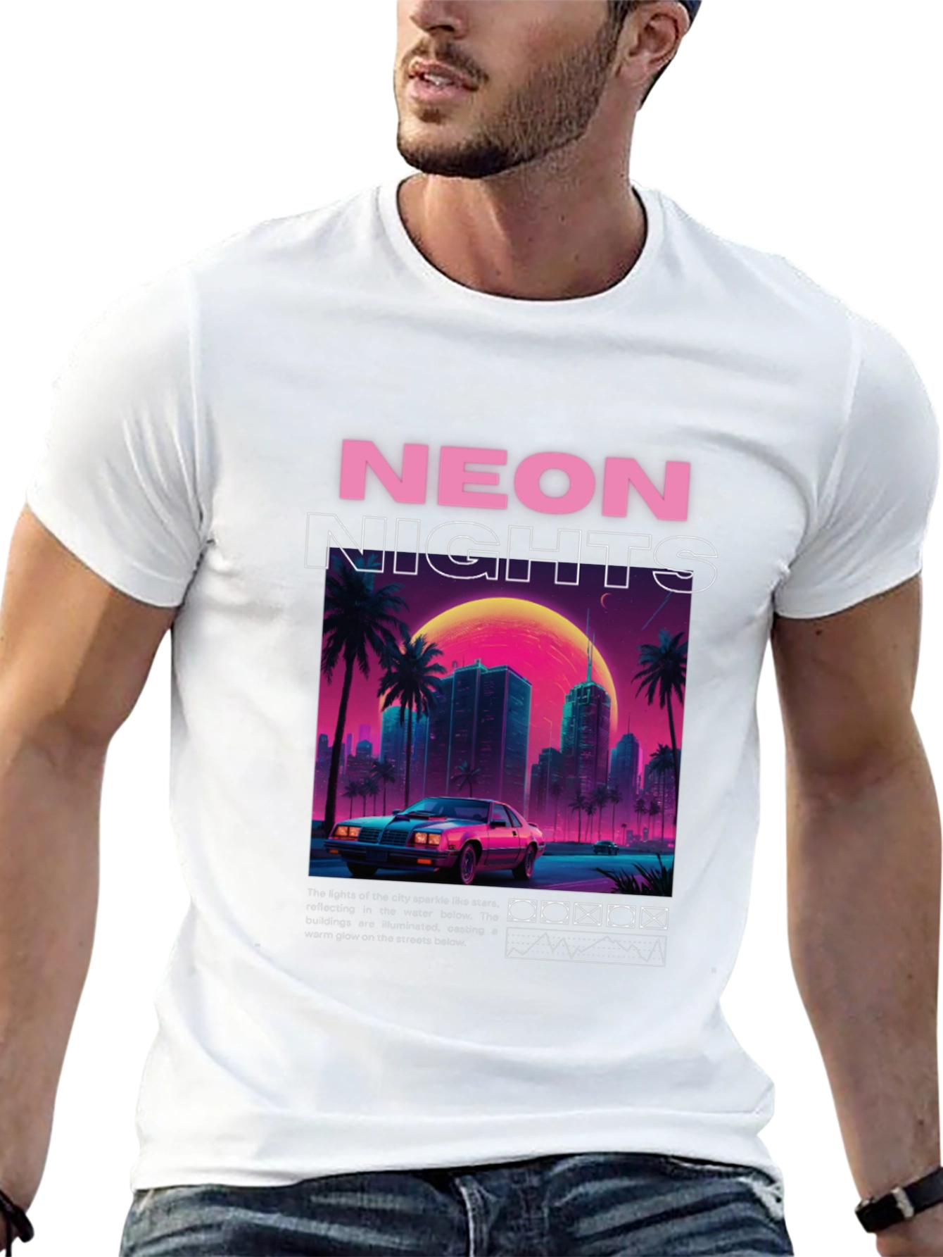 Neon Nights Graphic T-Shirt - Retro 80s Style