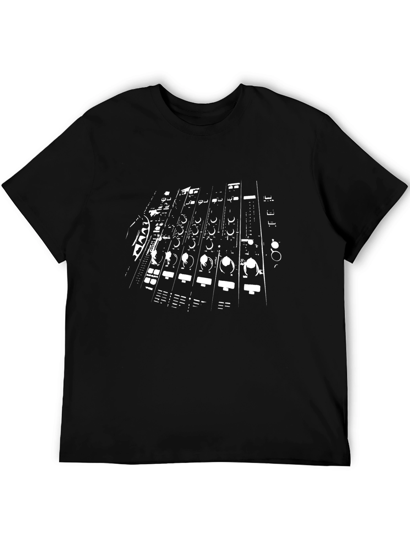 DJ Mixer Graphic Tee - Black Cotton Comfort
