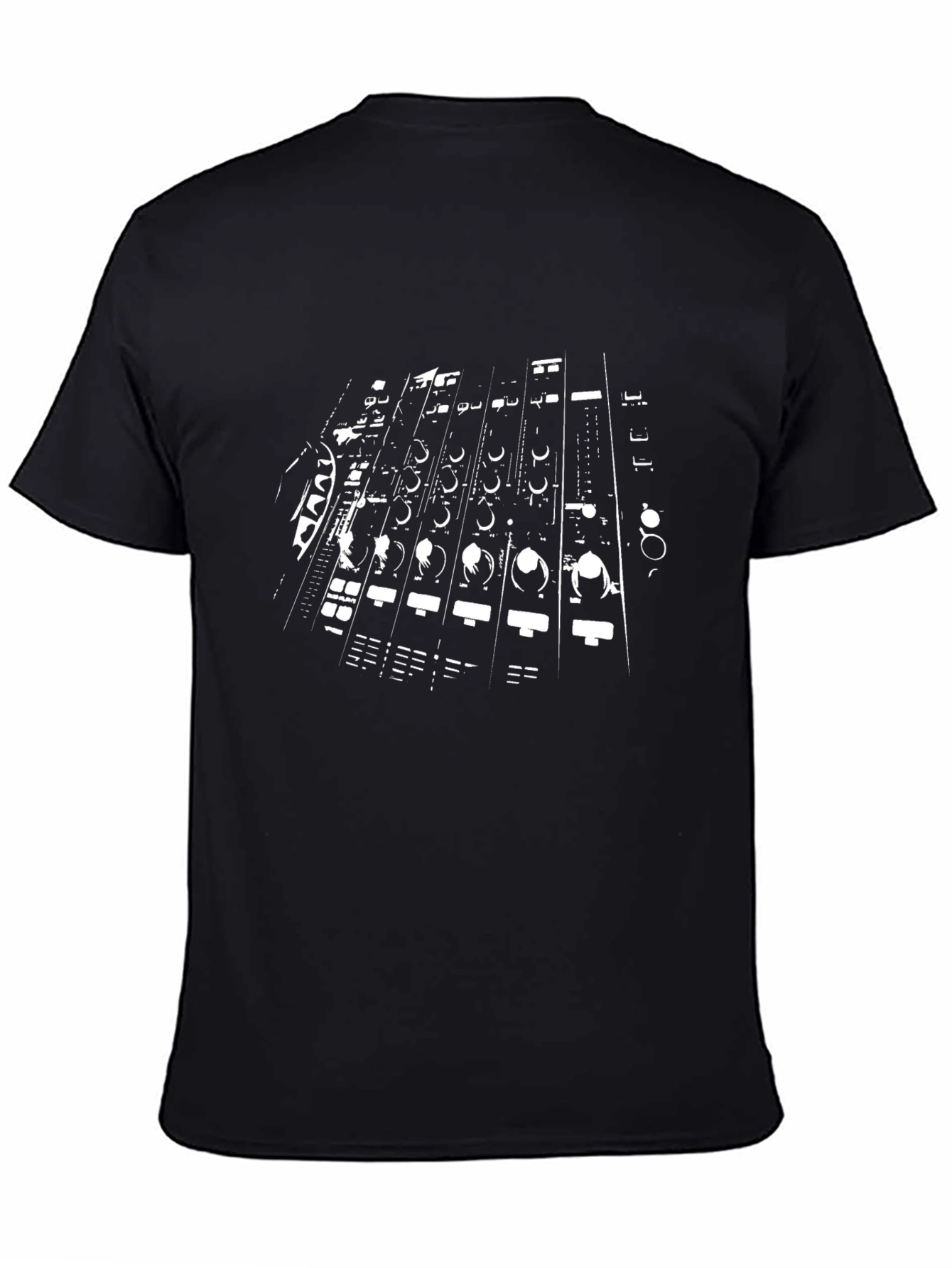 DJ Mixer Graphic Tee - Black Cotton Comfort