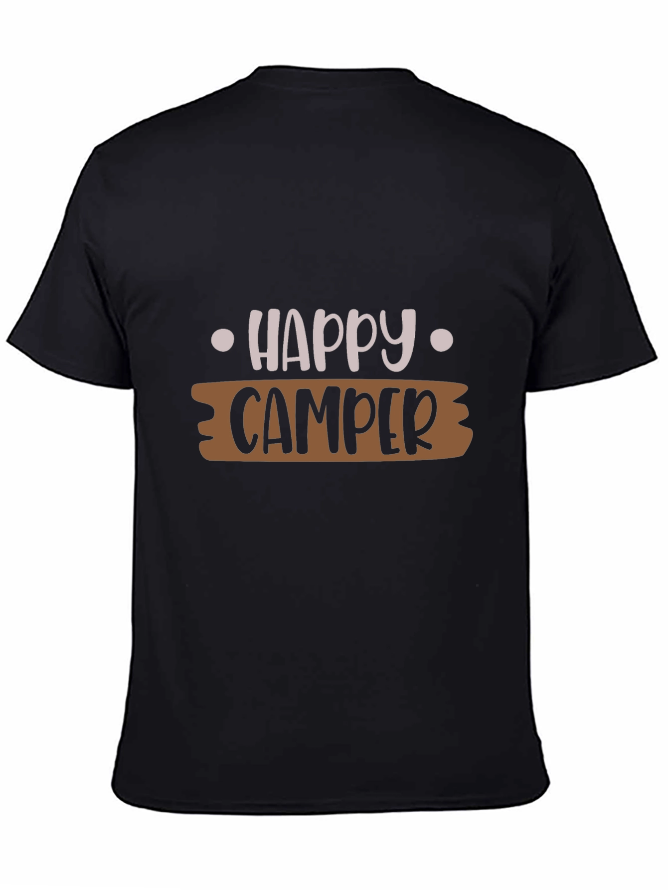 Happy Camper Graphic Tee - Unisex Black T-Shirt
