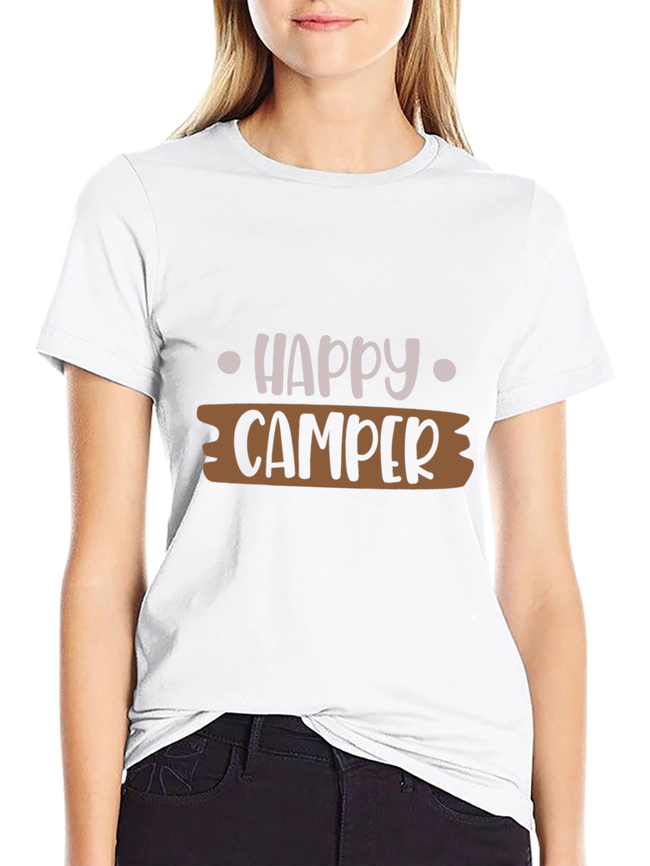Happy Camper Graphic Tee - Unisex Black T-Shirt