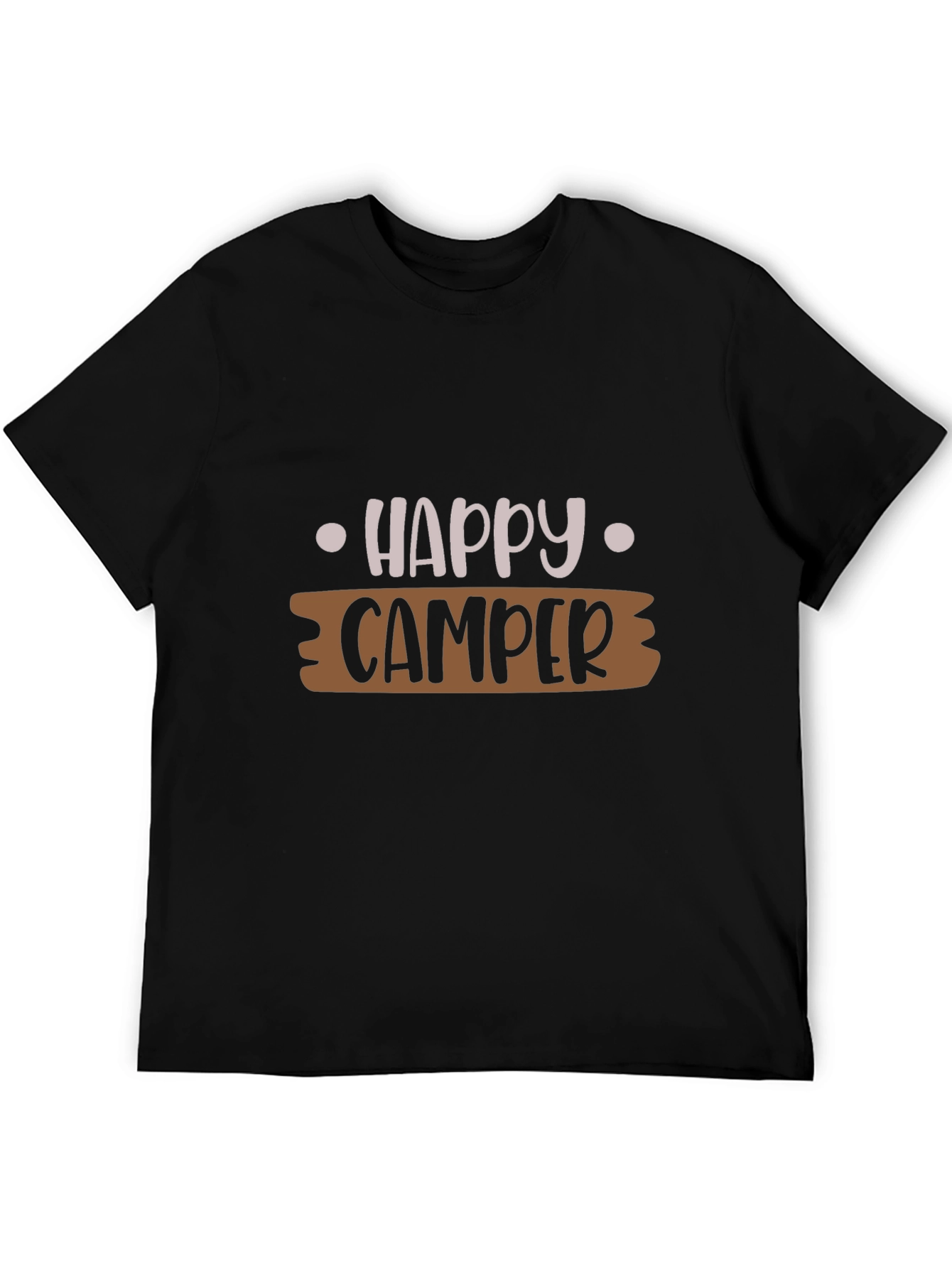 Happy Camper Graphic Tee - Unisex Black T-Shirt