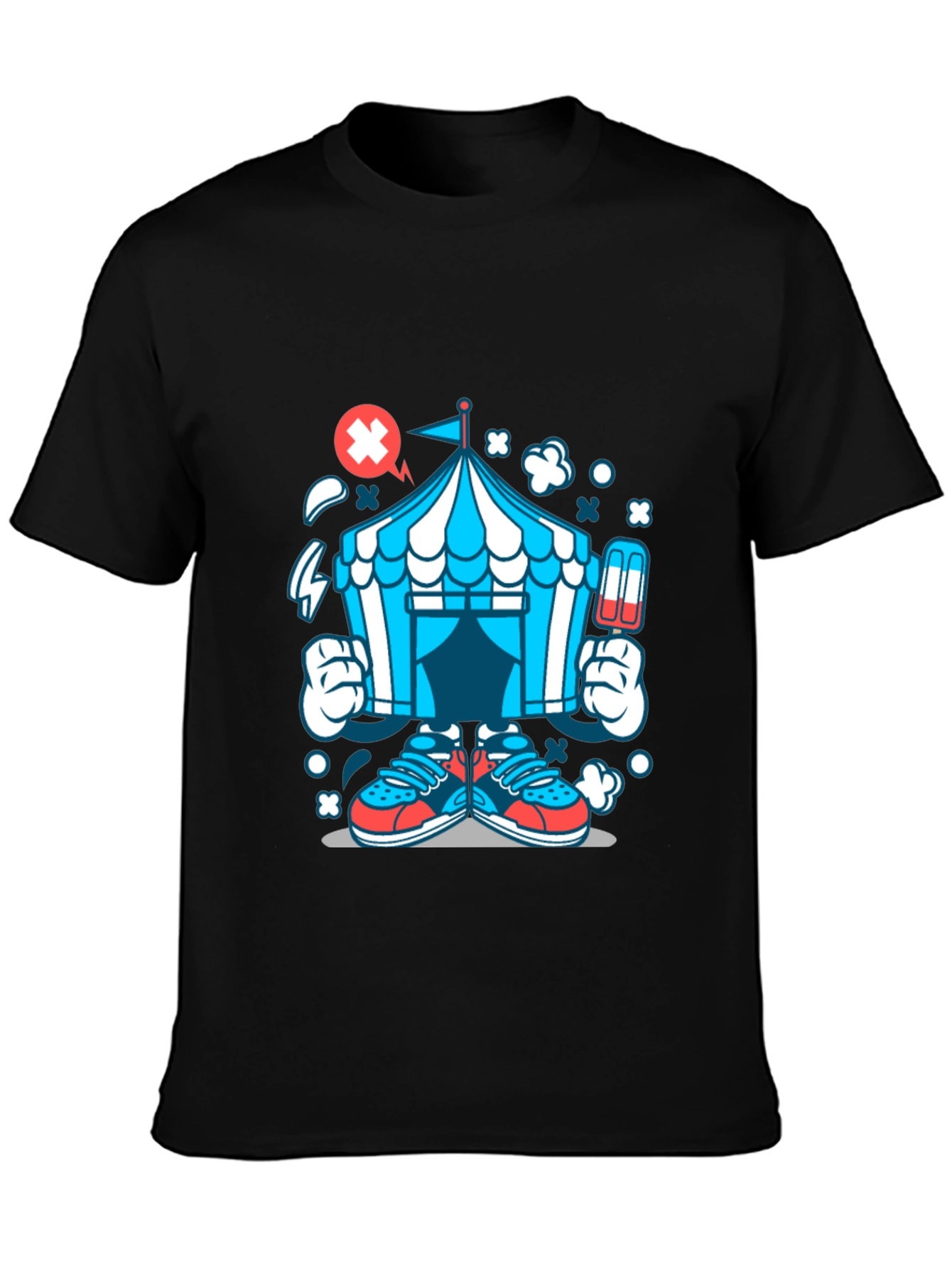 Cartoon Circus Tent Graphic Tee