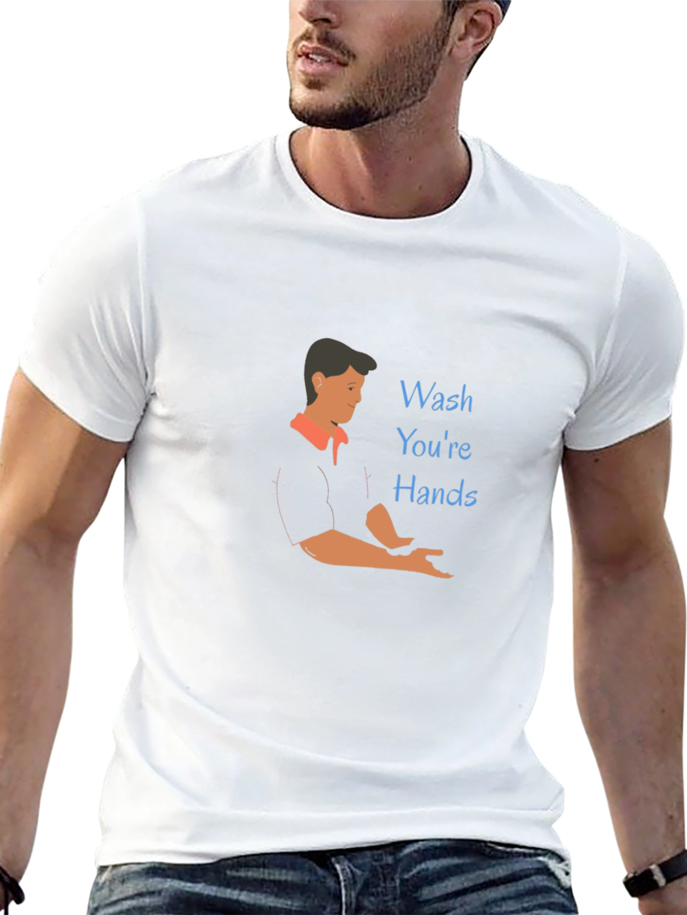 Wash Your Hands Graphic Tee - Black