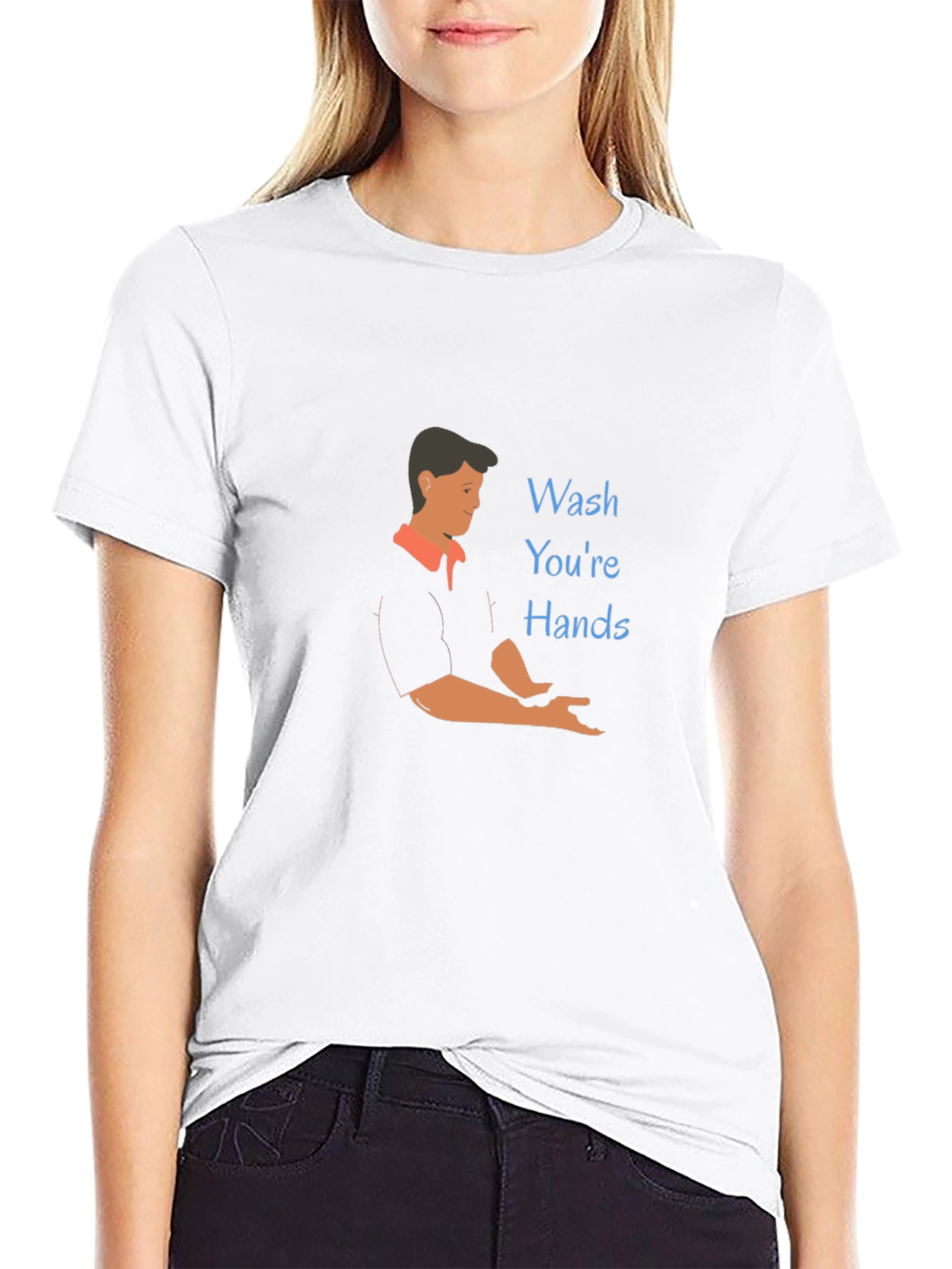 Wash Your Hands Graphic Tee - Black