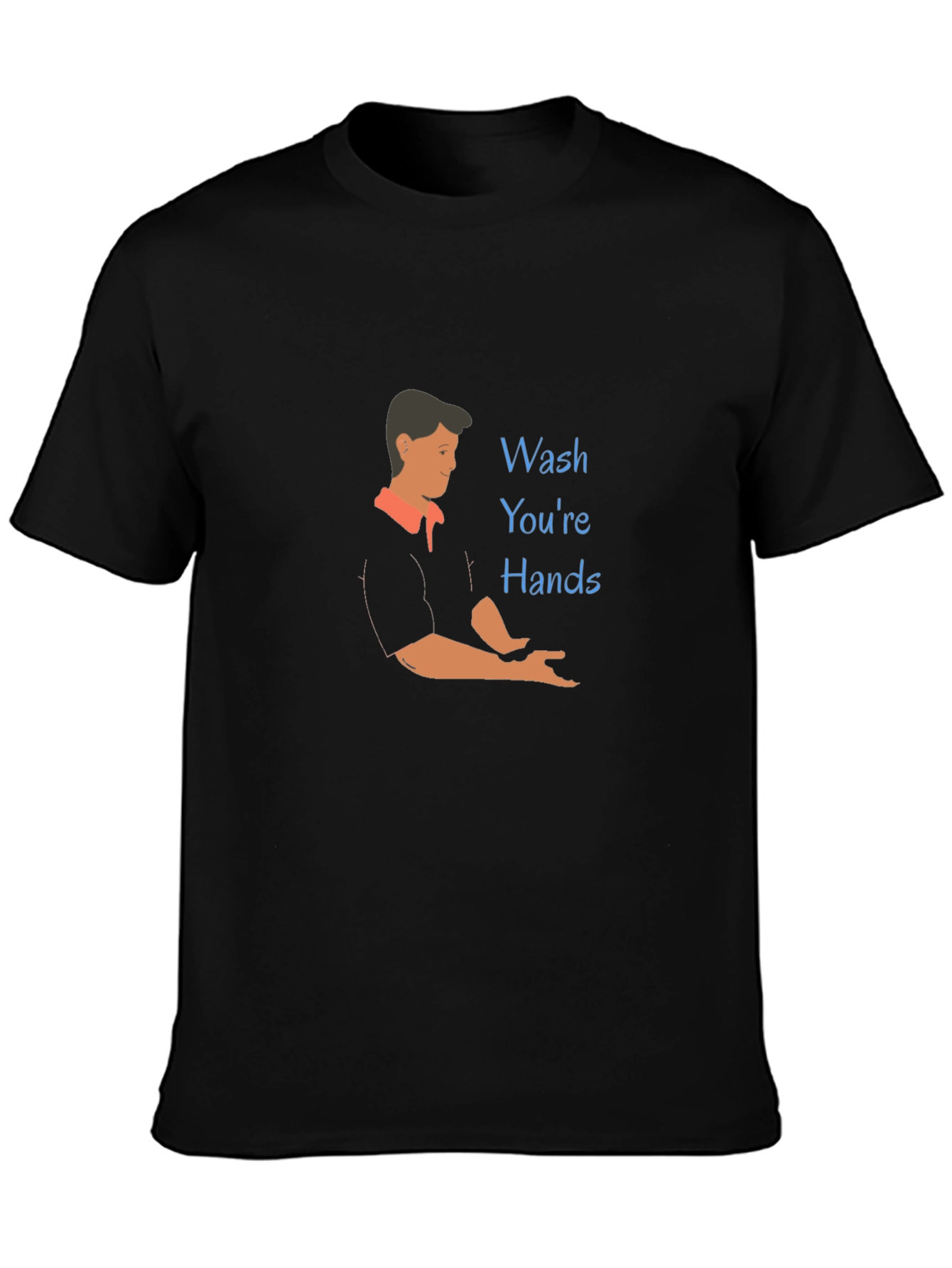 Wash Your Hands Graphic Tee - Black