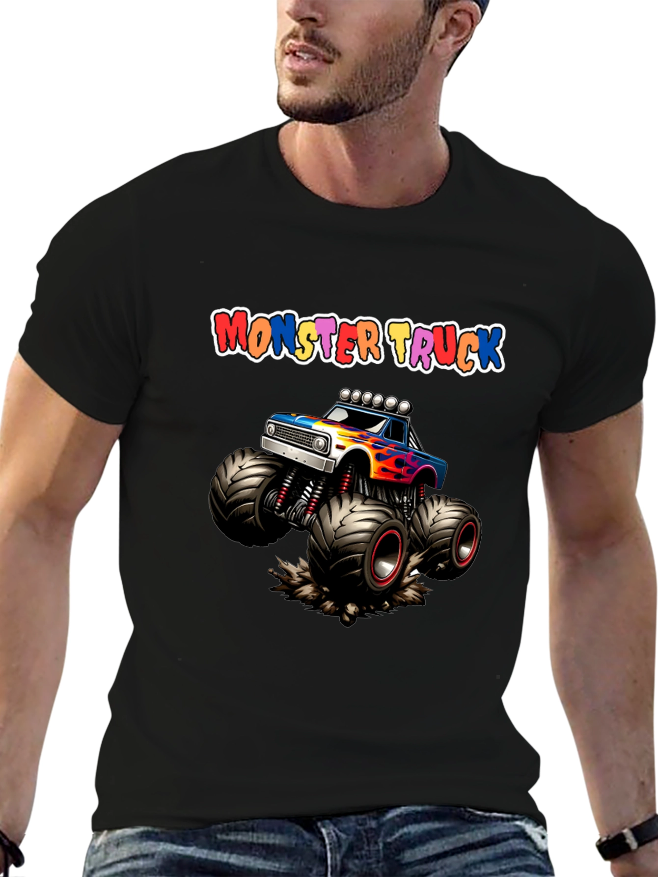 Monster Truck Graphic T-Shirt Cool Kids Design
