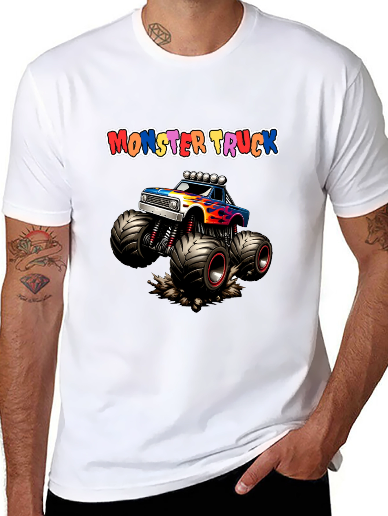 Monster Truck Graphic T-Shirt Cool Kids Design