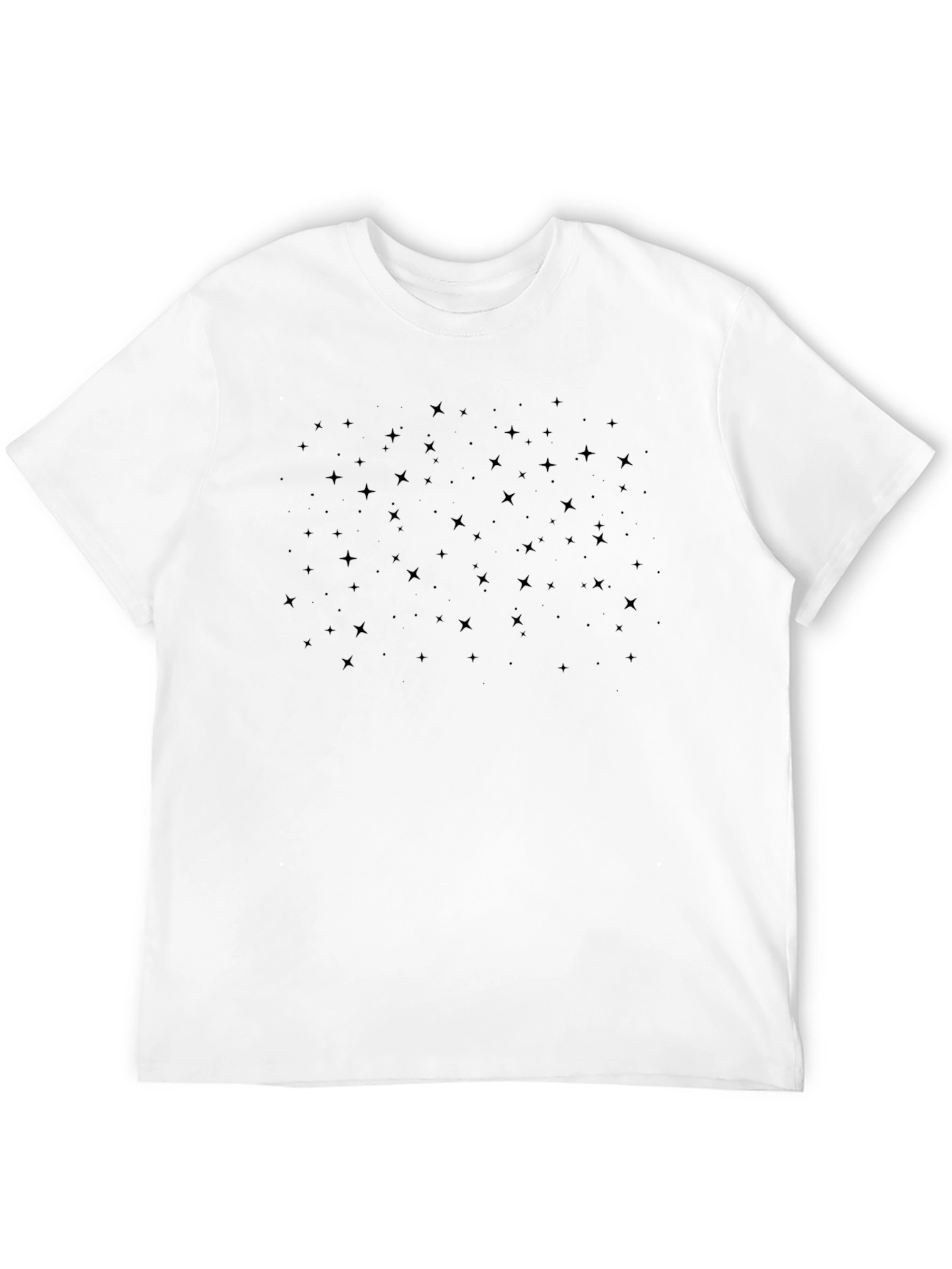 Mens Black Star Pattern T-Shirt