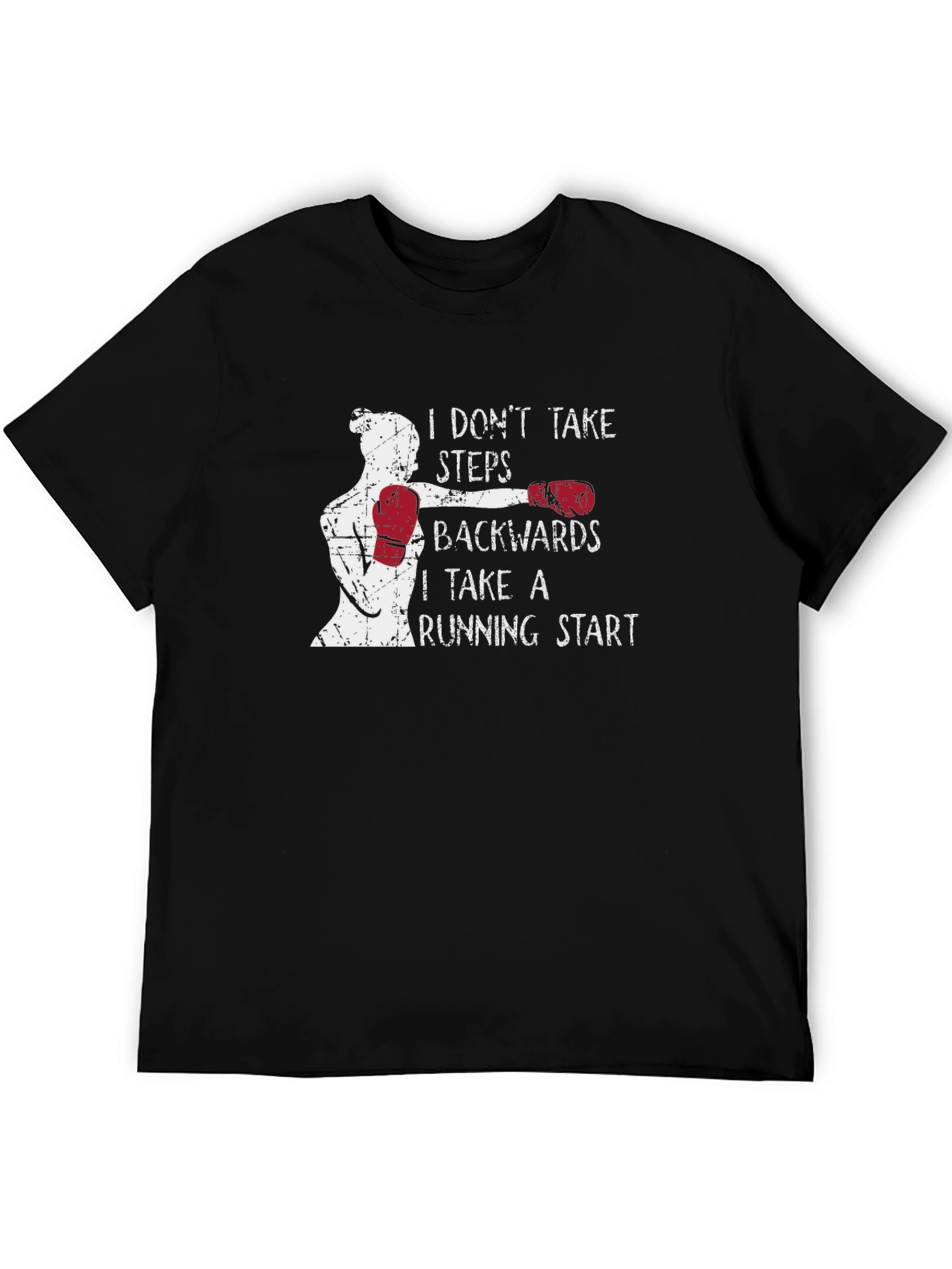 Motivational Boxing T-Shirt - Running Start Design