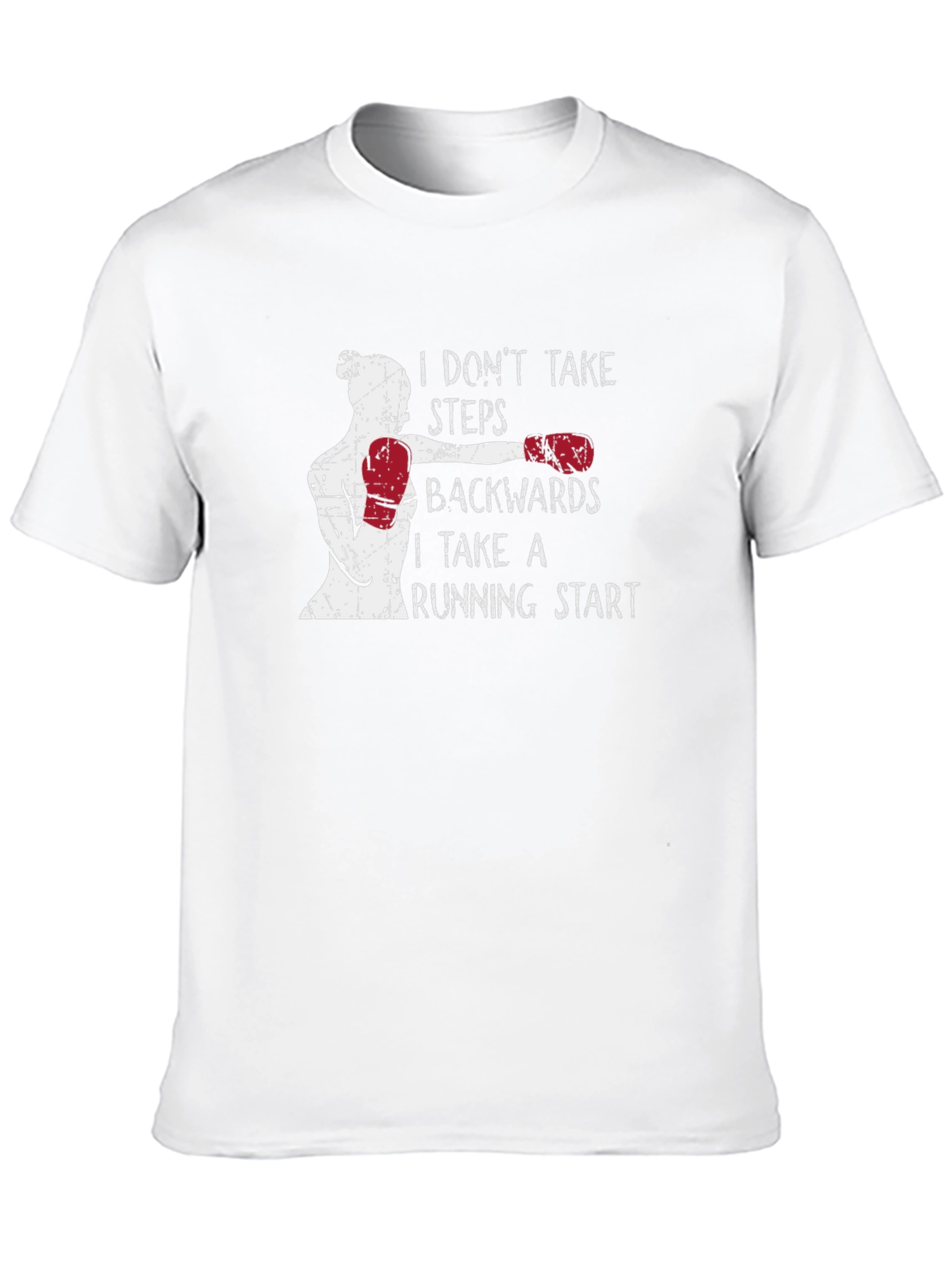 Motivational Boxing T-Shirt - Running Start Design