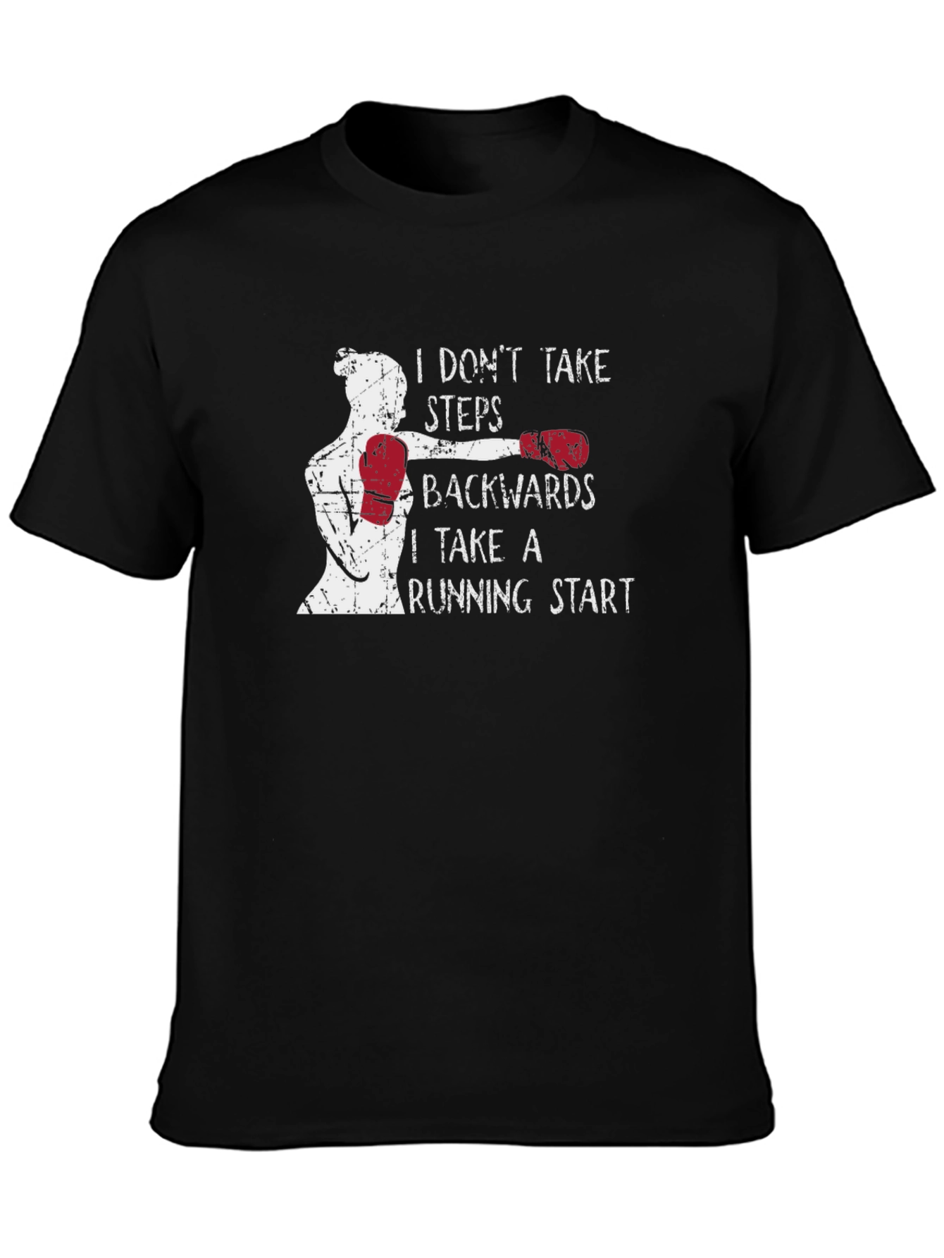 Motivational Boxing T-Shirt - Running Start Design