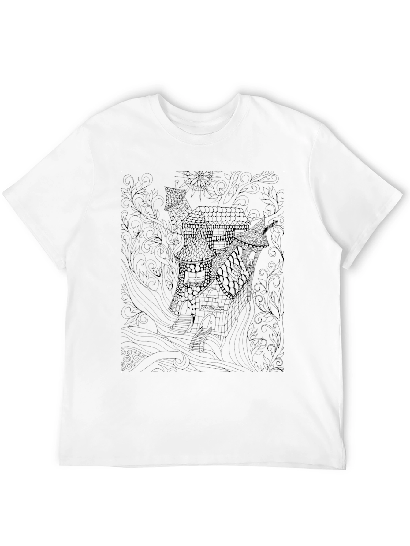 Mystic Manor Mens Black Graphic Tee