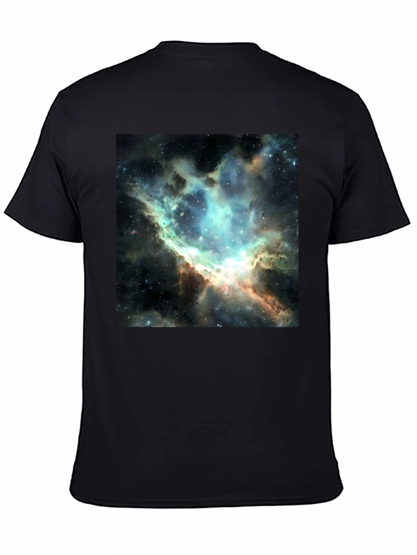 Nebula Print Black T-Shirt - Galaxy Design