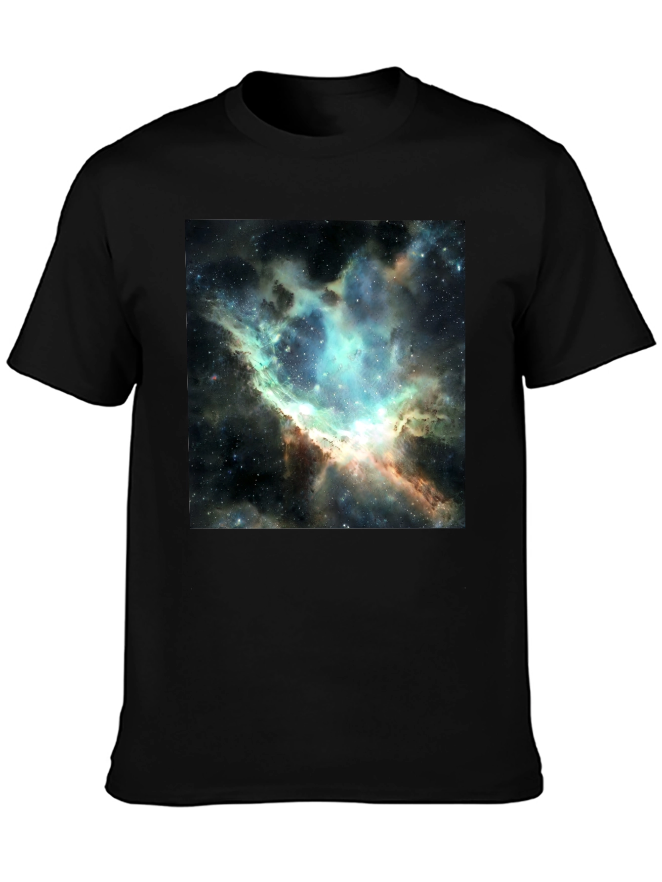 Nebula Print Black T-Shirt - Galaxy Design