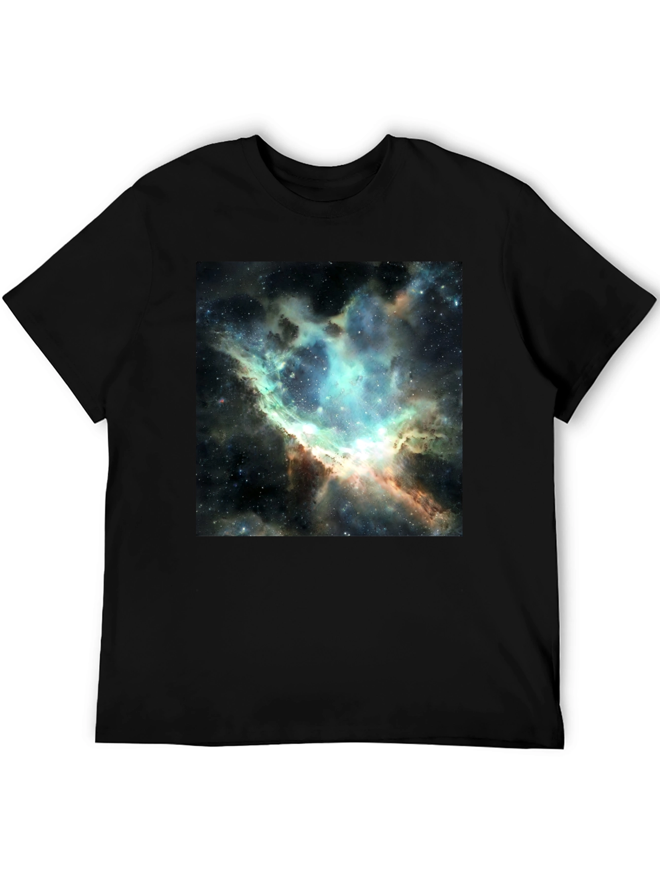 Nebula Print Black T-Shirt - Galaxy Design
