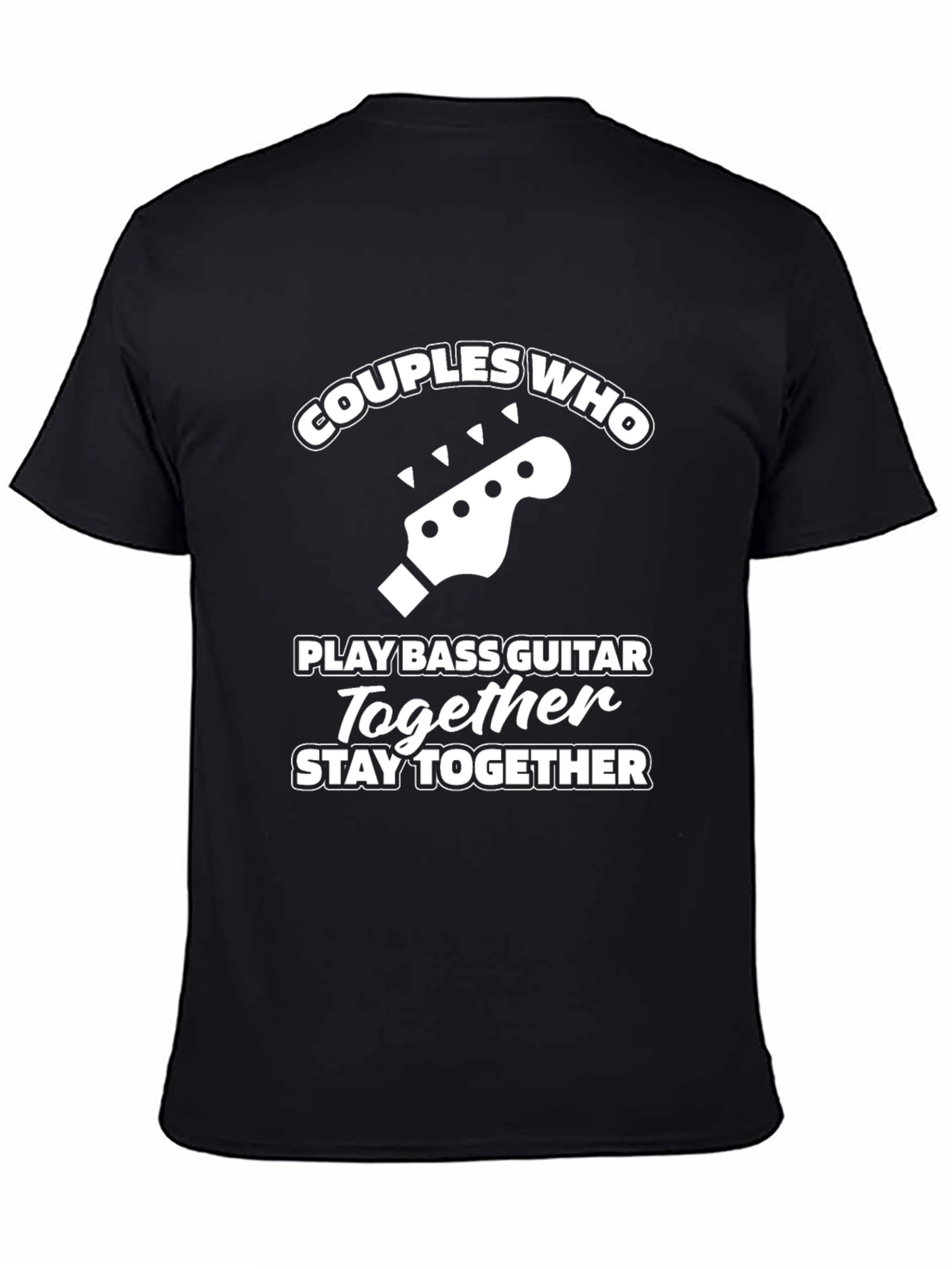 Couples Bass Guitar T-Shirt: Stay Together!