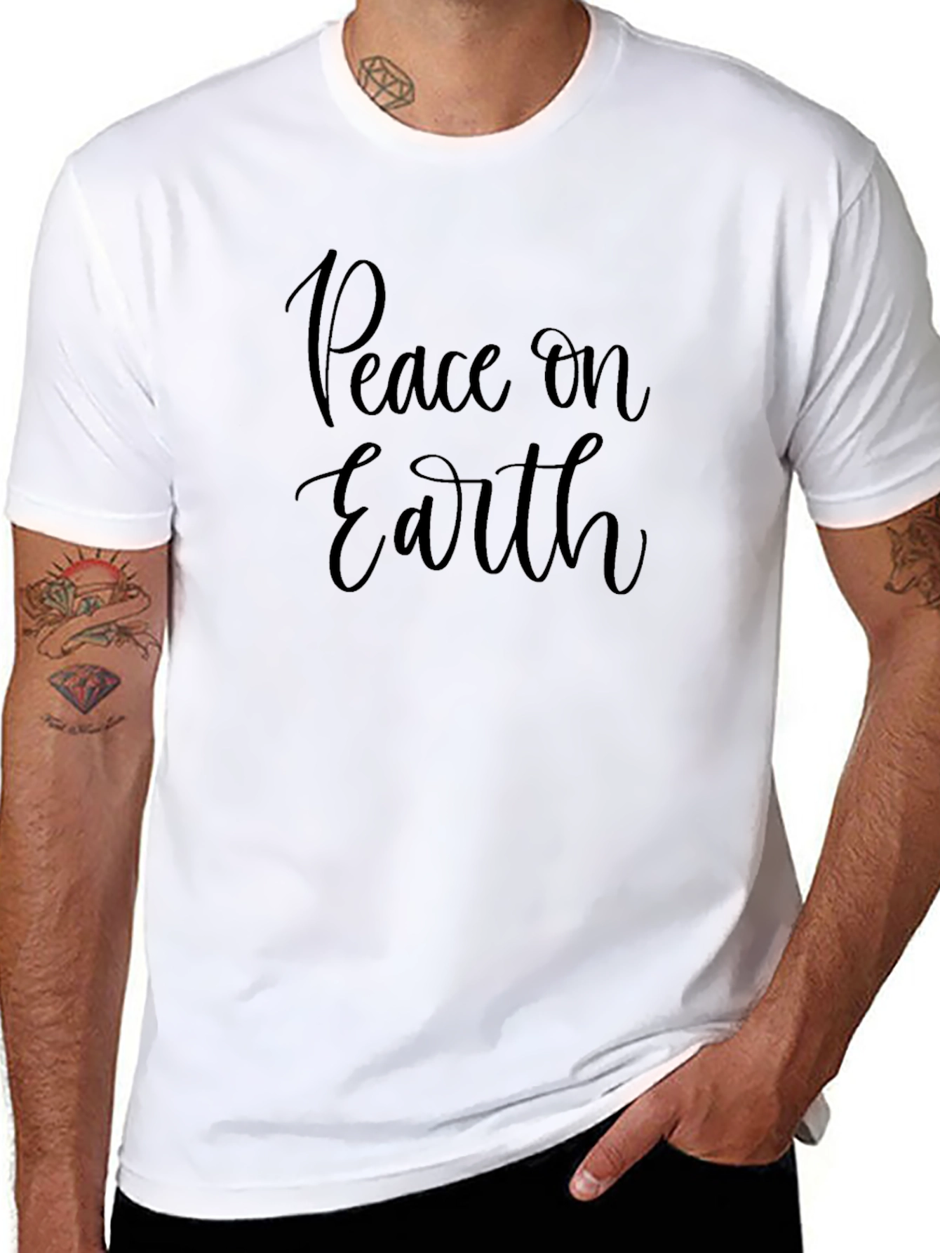 Peace on Earth Black Graphic Tee