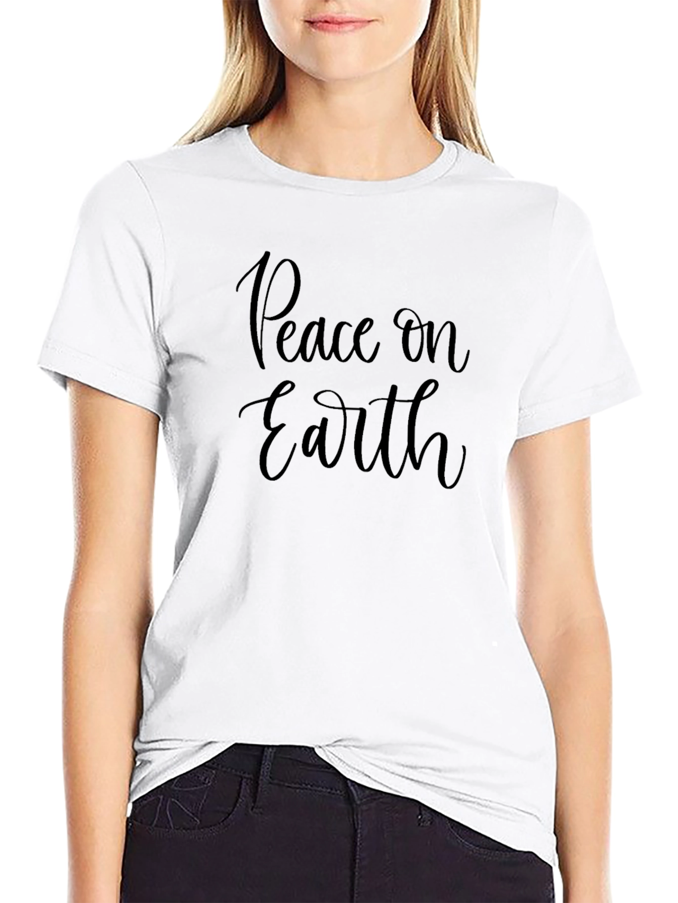Peace on Earth Black Graphic Tee