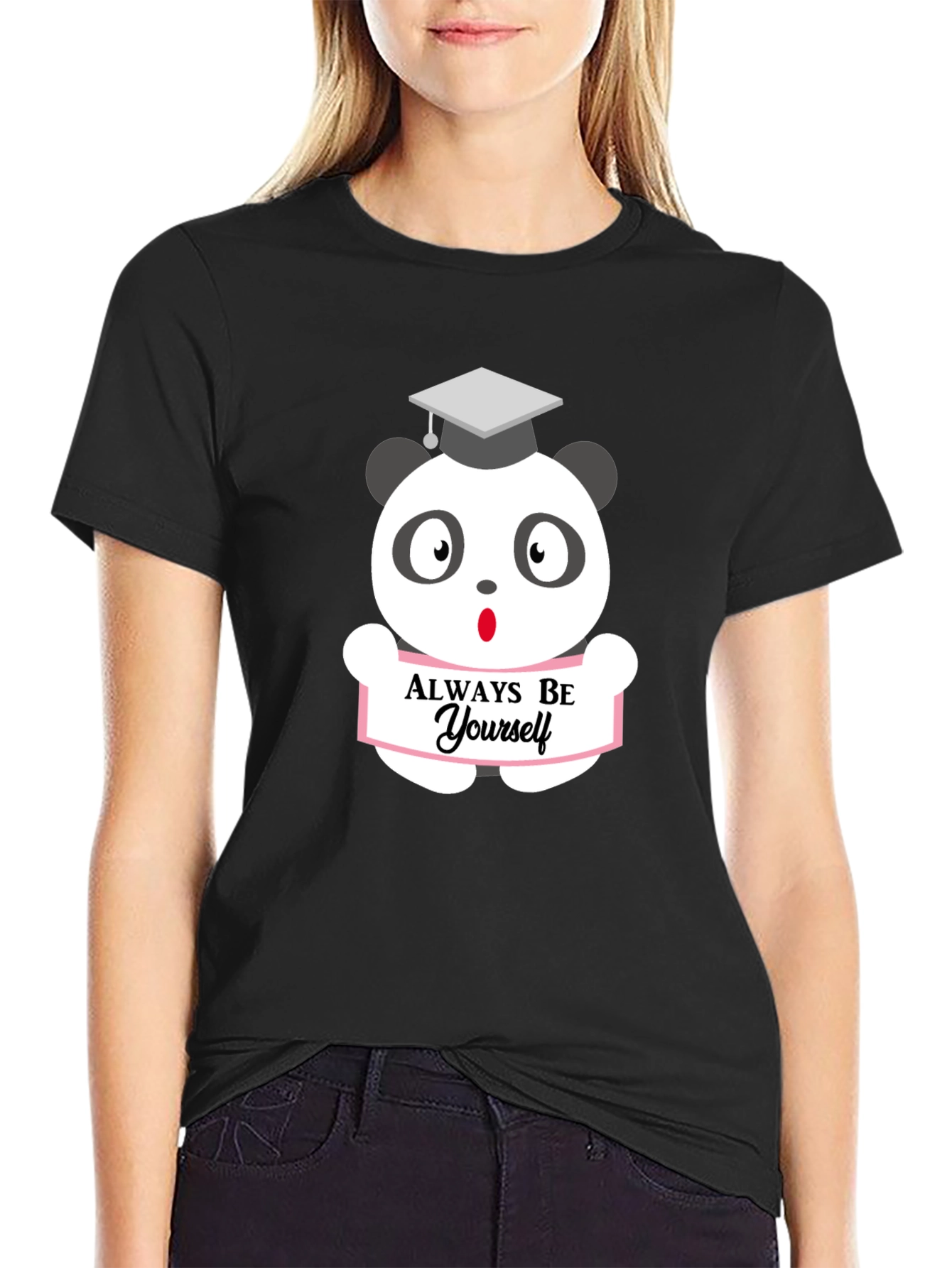 Always Be Yourself Panda Bear Graphic T-Shirt