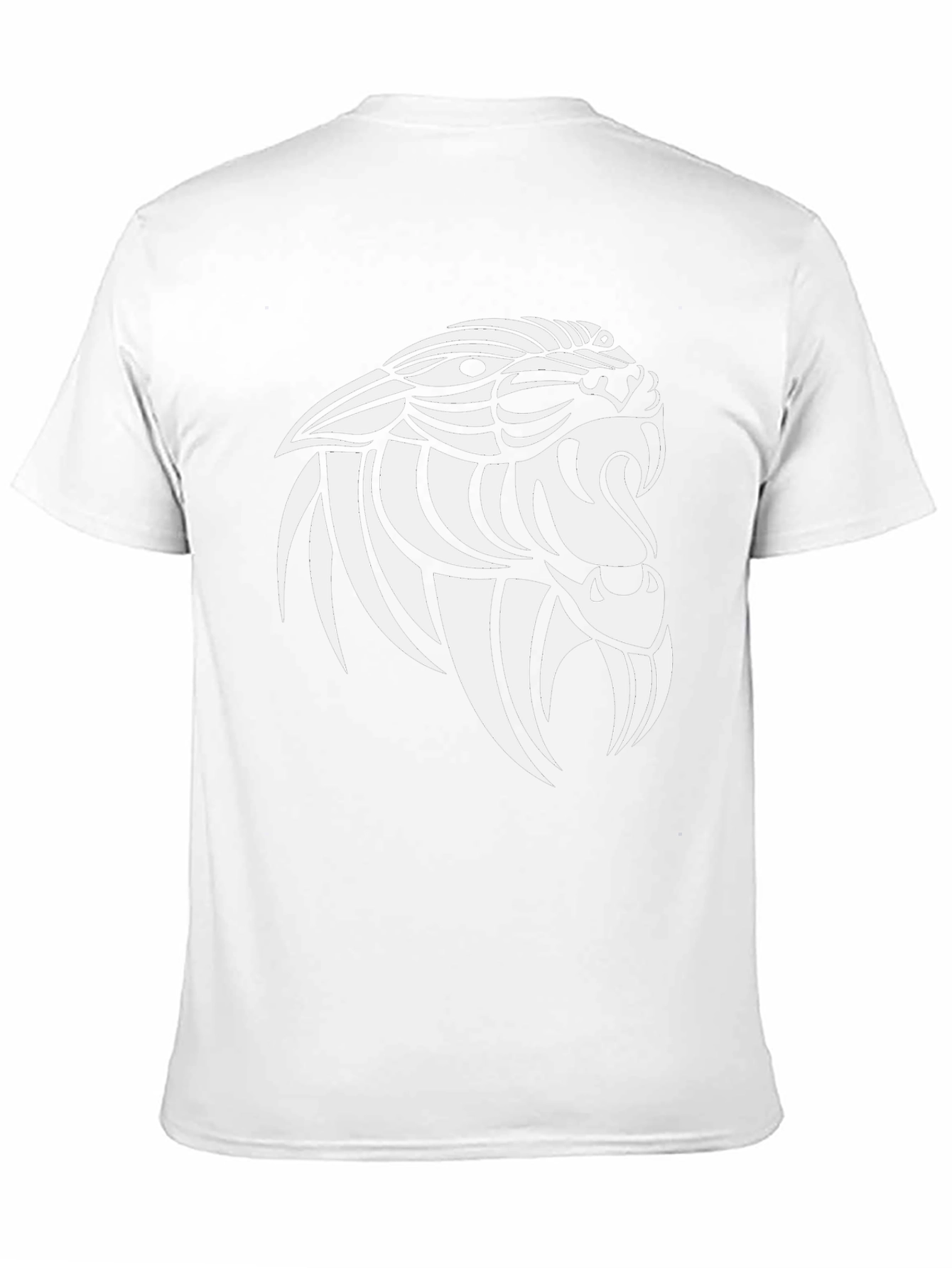 Mens Black T-Shirt with Saber-Toothed Tiger Graphic