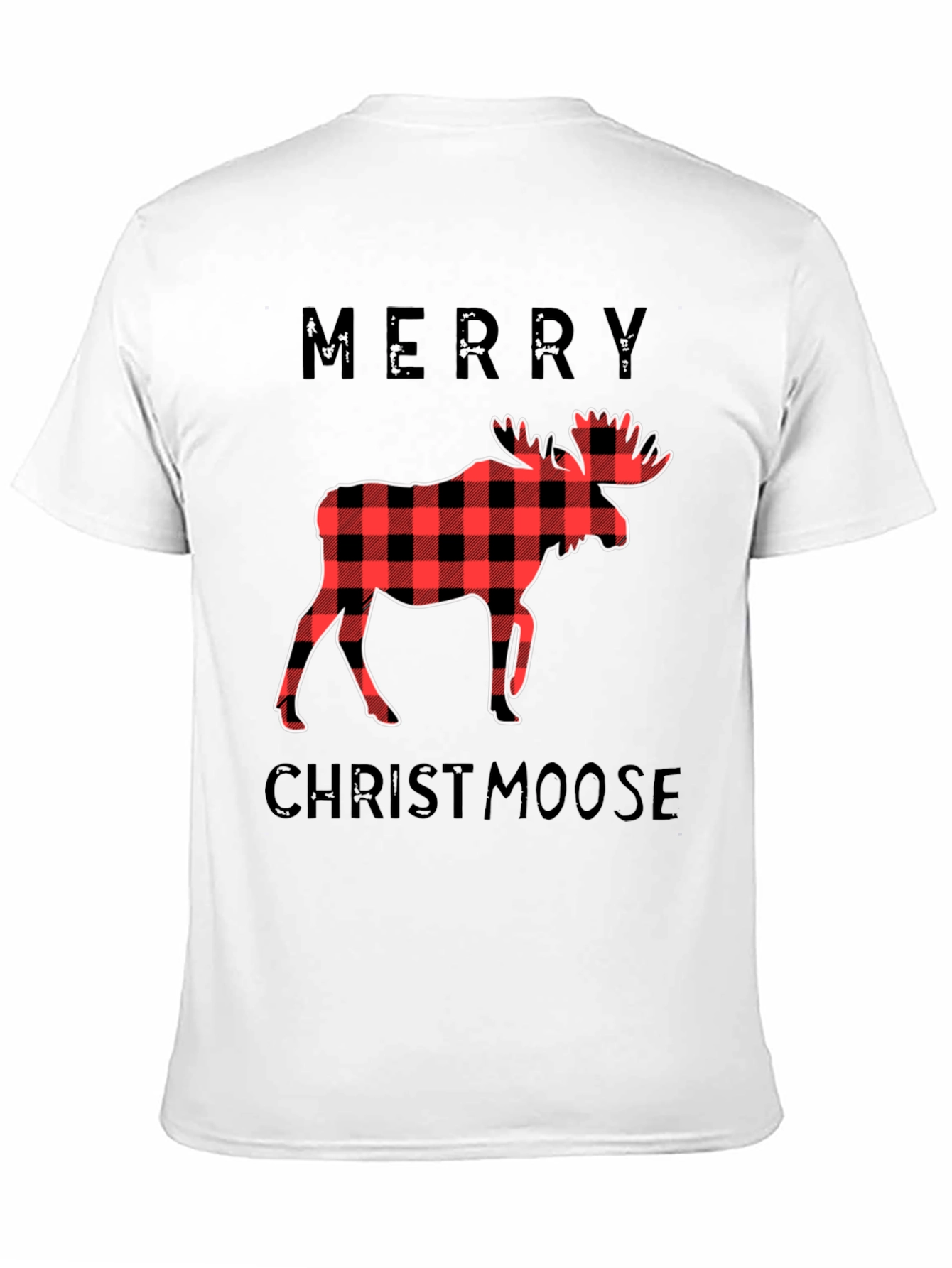 Merry Christmoose Black Graphic T-Shirt