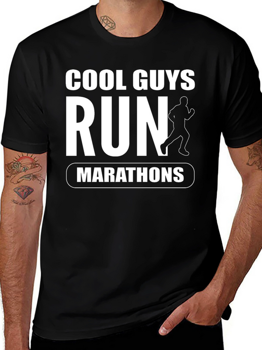 Cool Guys Run Marathons Graphic T-Shirt