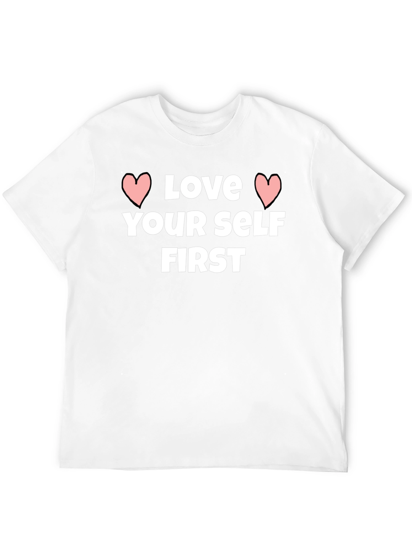 Love Yourself First Graphic Tee - Stylish Black T-Shirt