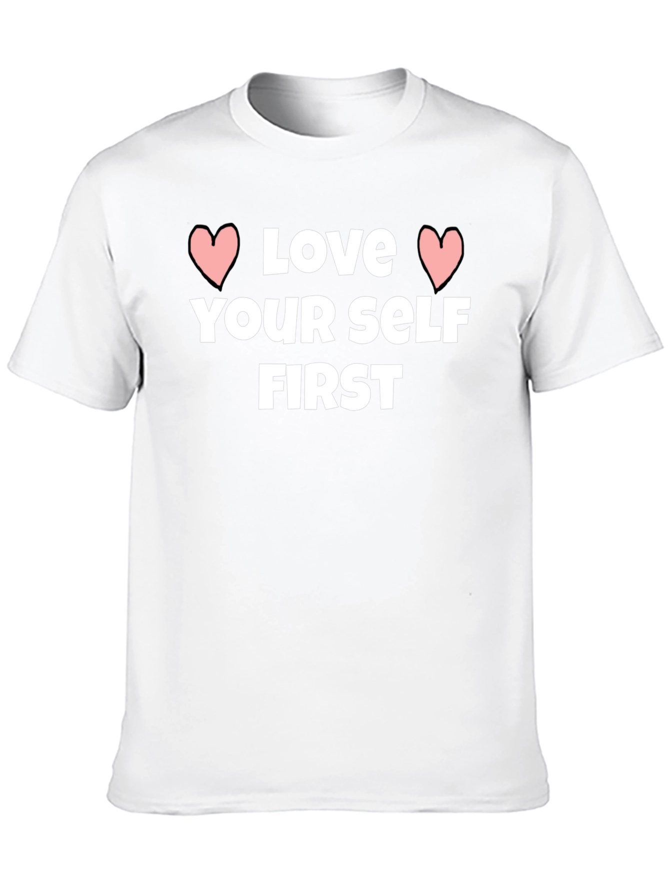 Love Yourself First Graphic Tee - Stylish Black T-Shirt