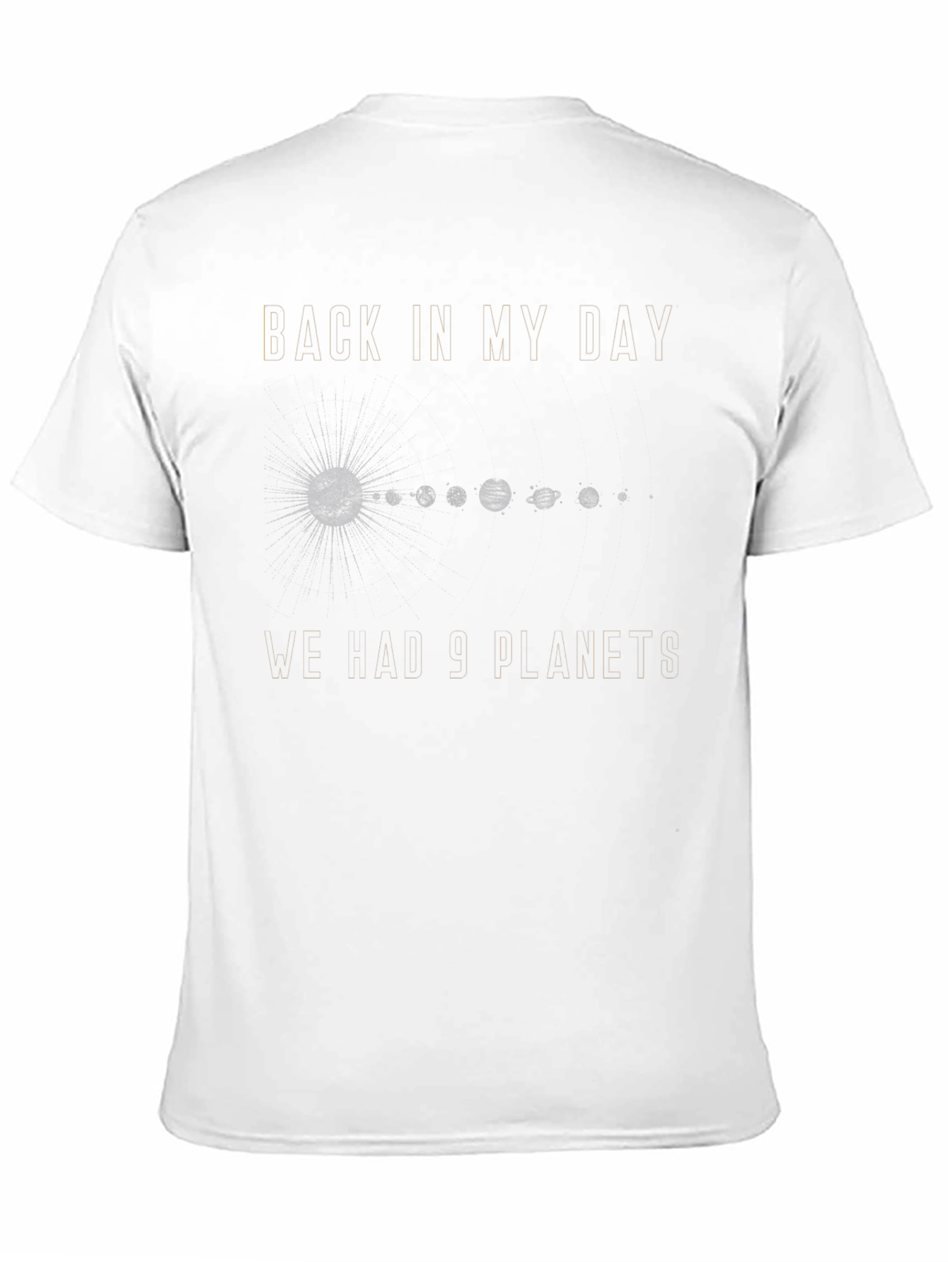 Retro 9 Planets Graphic Tee - Space Nostalgia Shirt