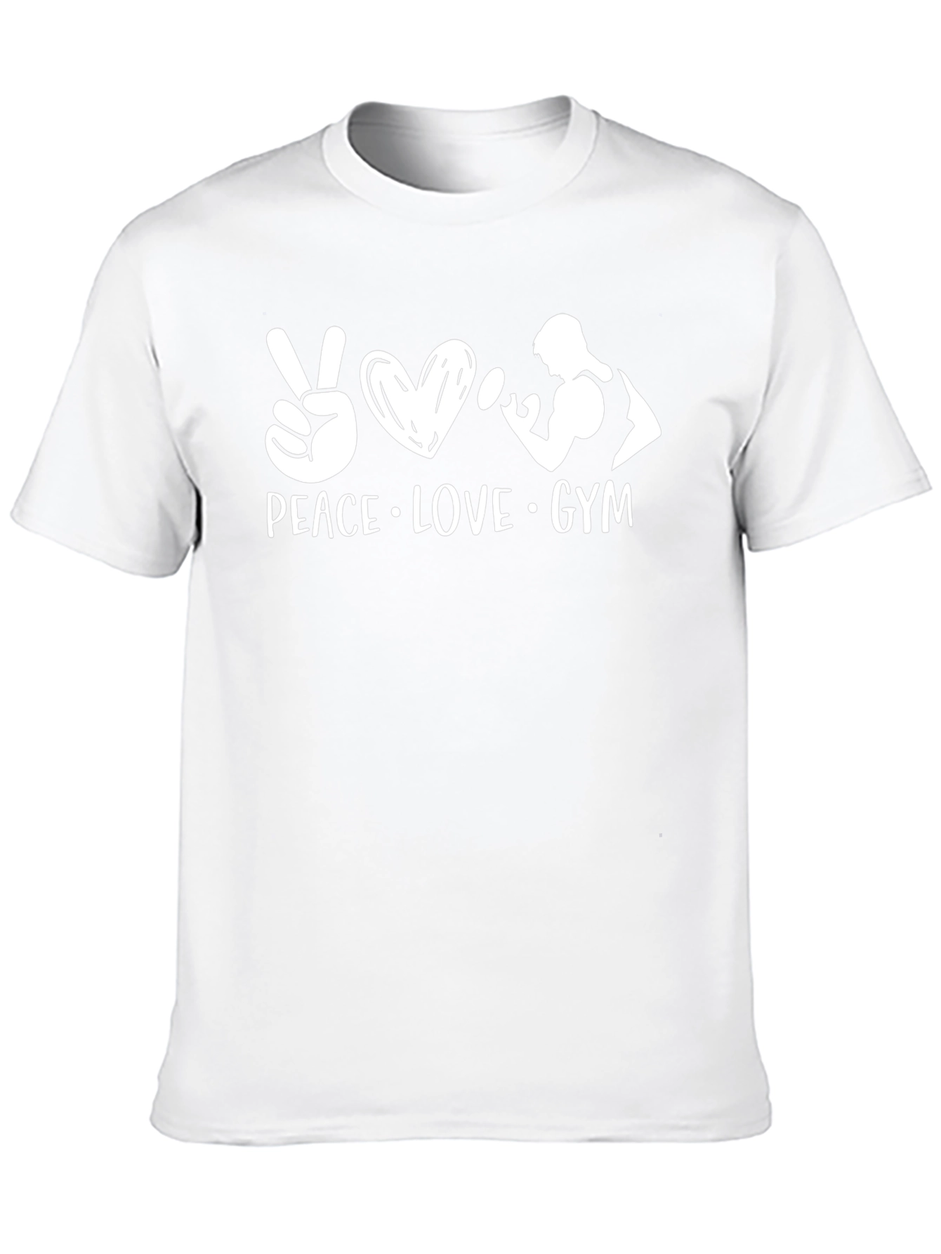 Peace Love Gym Black T-Shirt - Workout Apparel