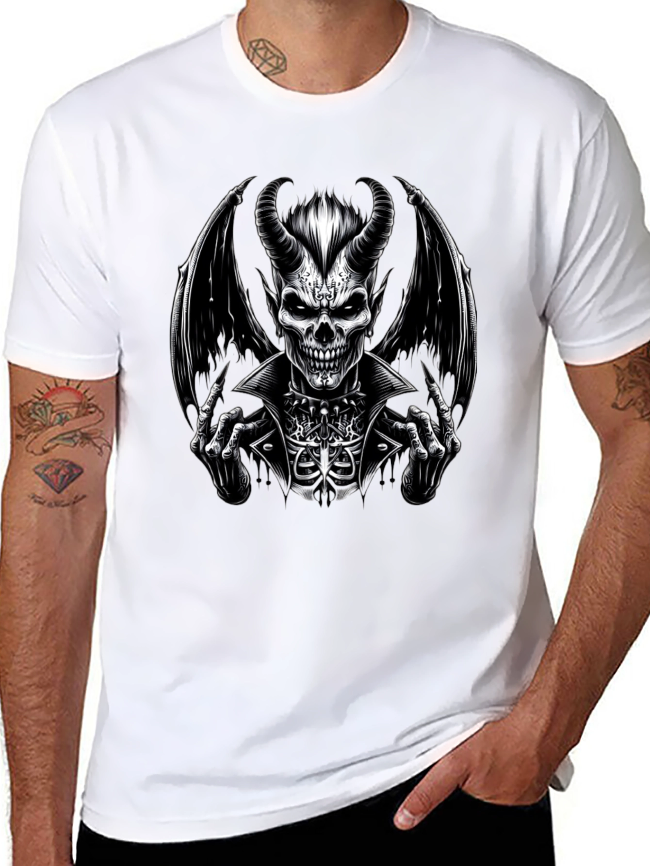 Devil Skeleton Black T-Shirt