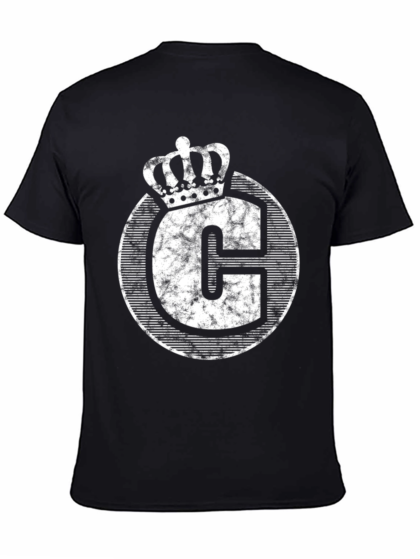 Crown Initial C Graphic Tee - Black