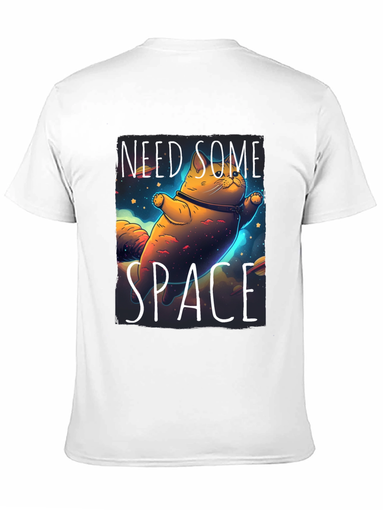 Need Some Space Cat T-Shirt - Black Unique Design