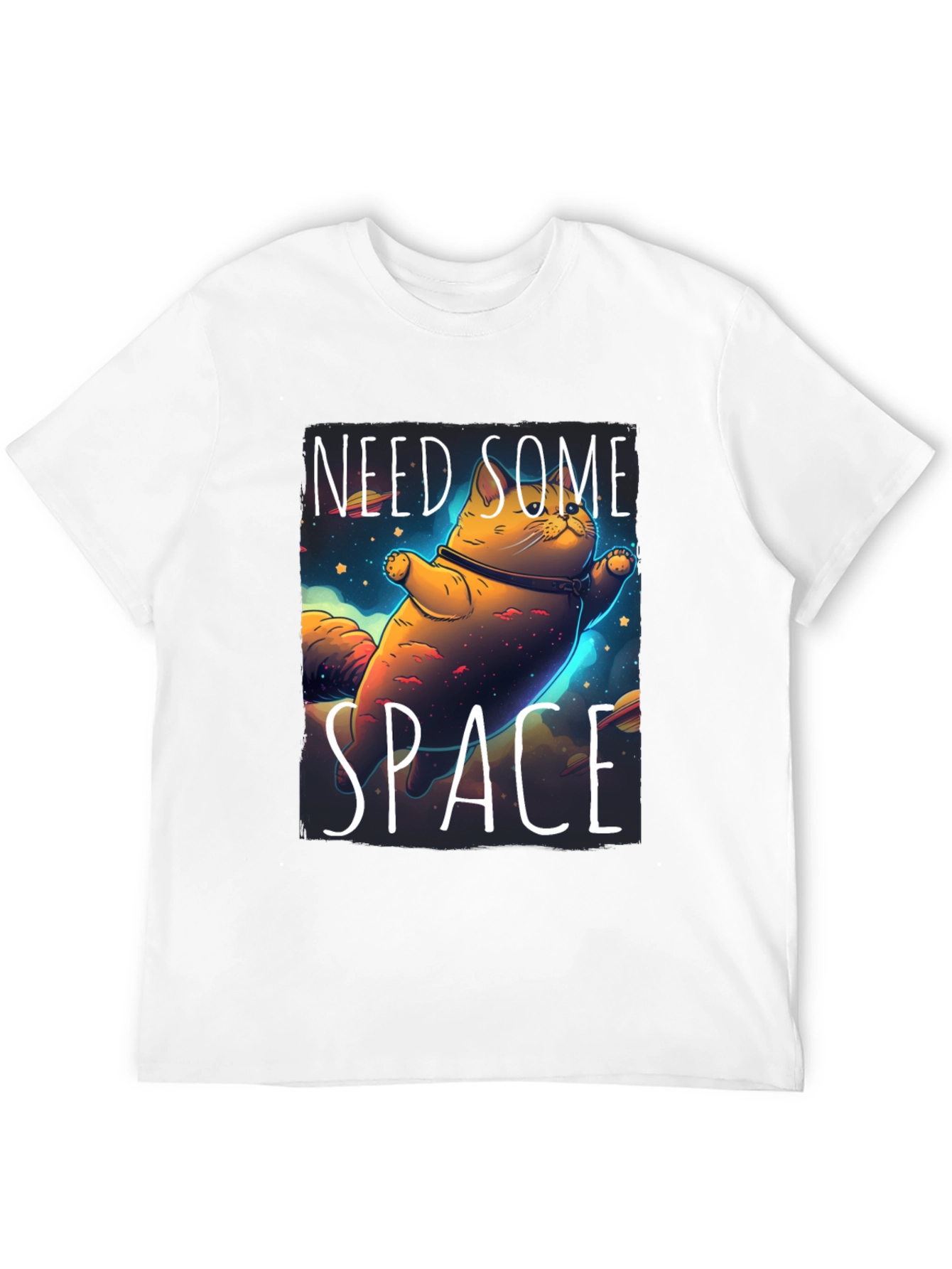 Need Some Space Cat T-Shirt - Black Unique Design