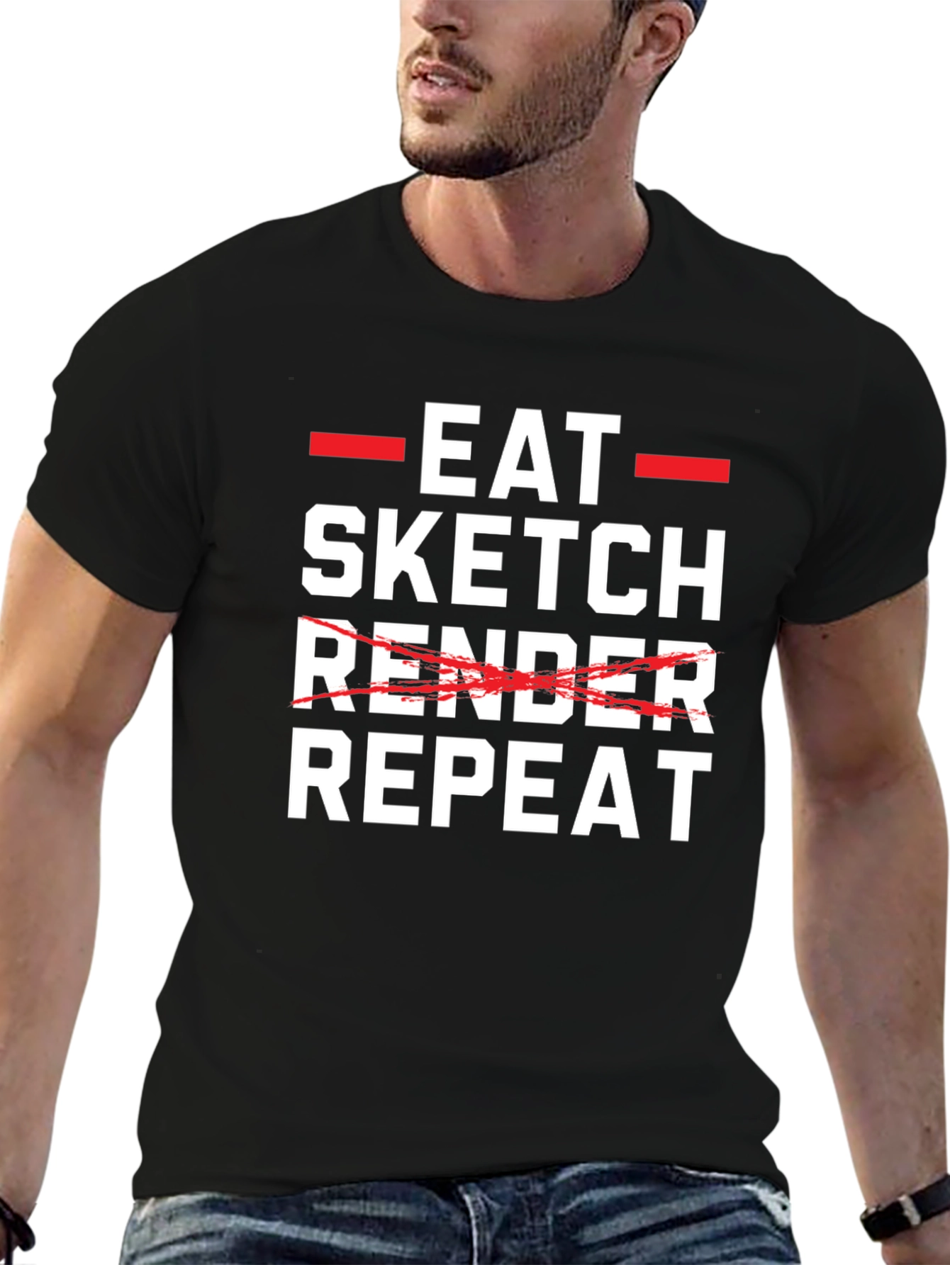 Eat Sketch Repeat Graphic Tee