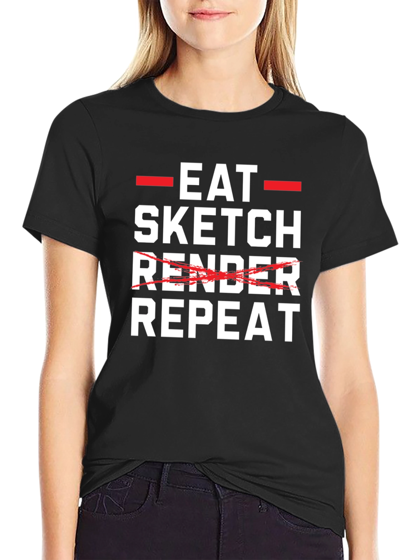 Eat Sketch Repeat Graphic Tee