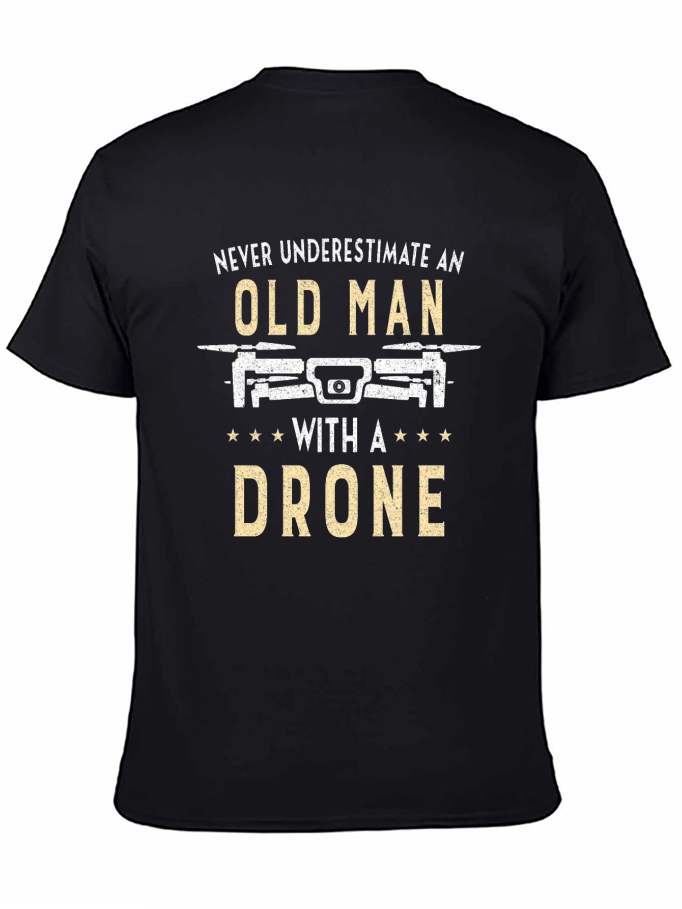 Funny Old Man Drone T-Shirt